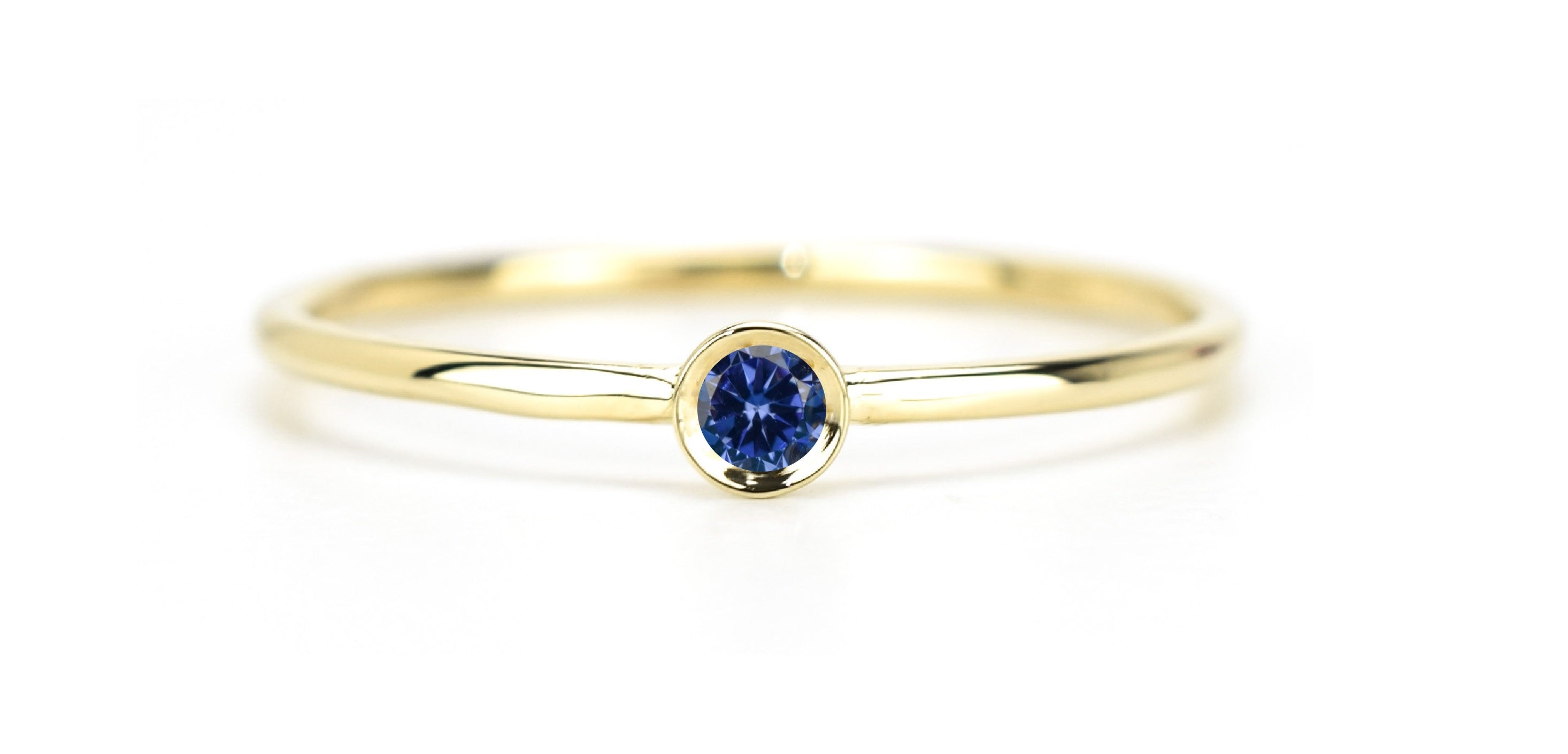 aanschruifring 14k tanzaniet, ring goud tanzaniet, blauwe ring goud