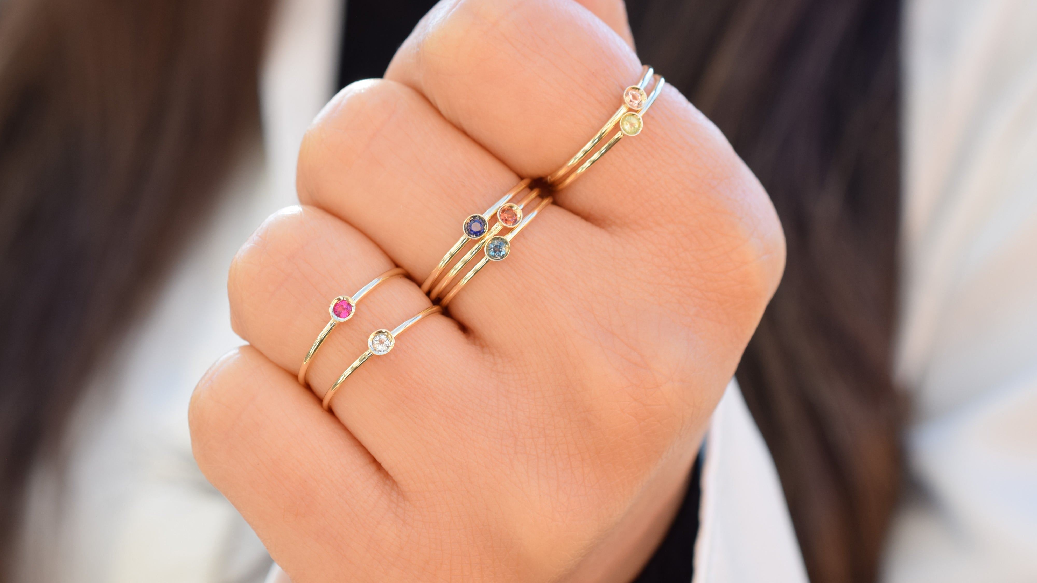 aanschruifring 14k tanzaniet, ring goud tanzaniet, blauwe ring goud