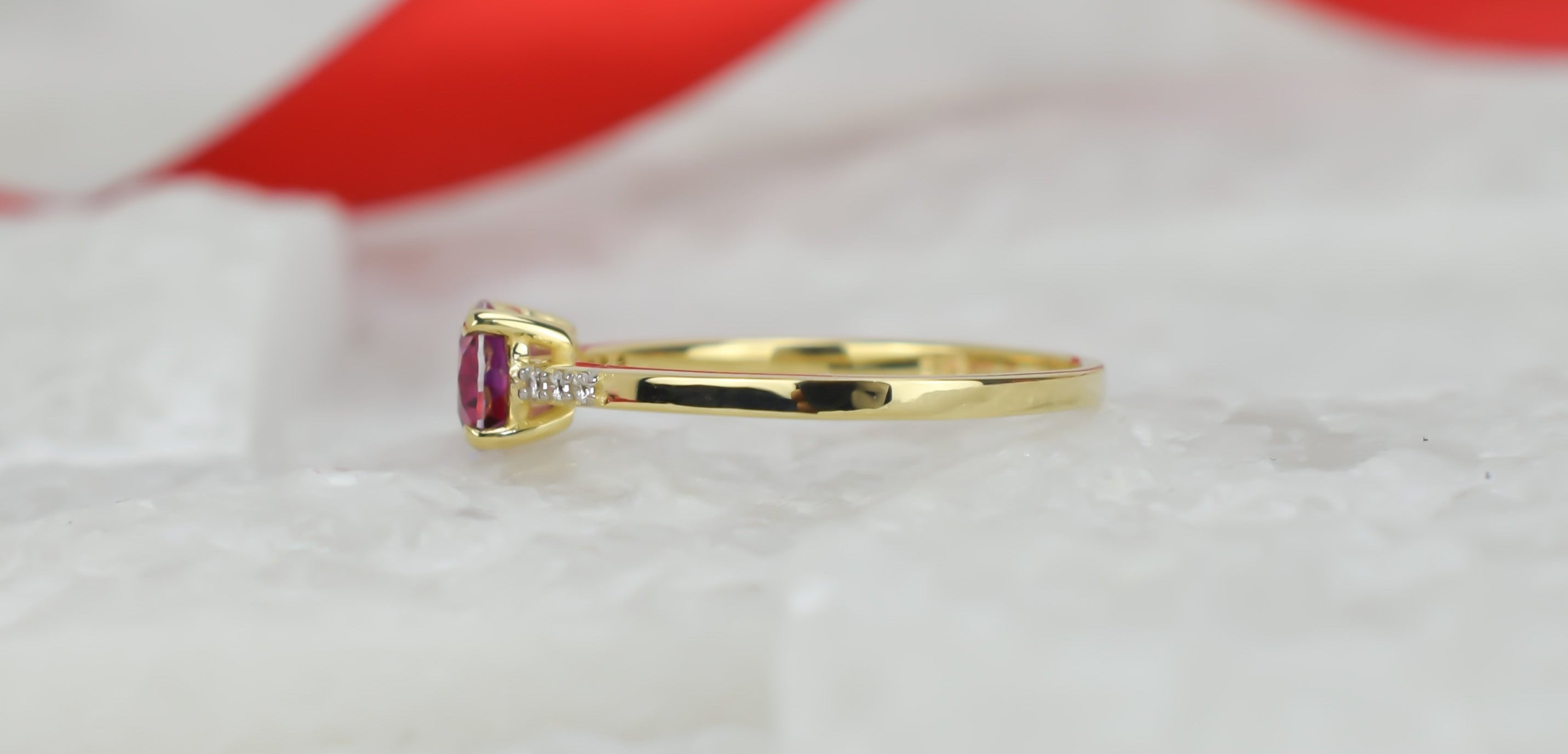 14k topaas ring, 14k rode topaas ring, swarovski ring, swarovski topaas ring, gouden topaas ring, swarovski gouden ring, 14k natuurlijke steen ring, birthstone ring, geboortesteen ring
