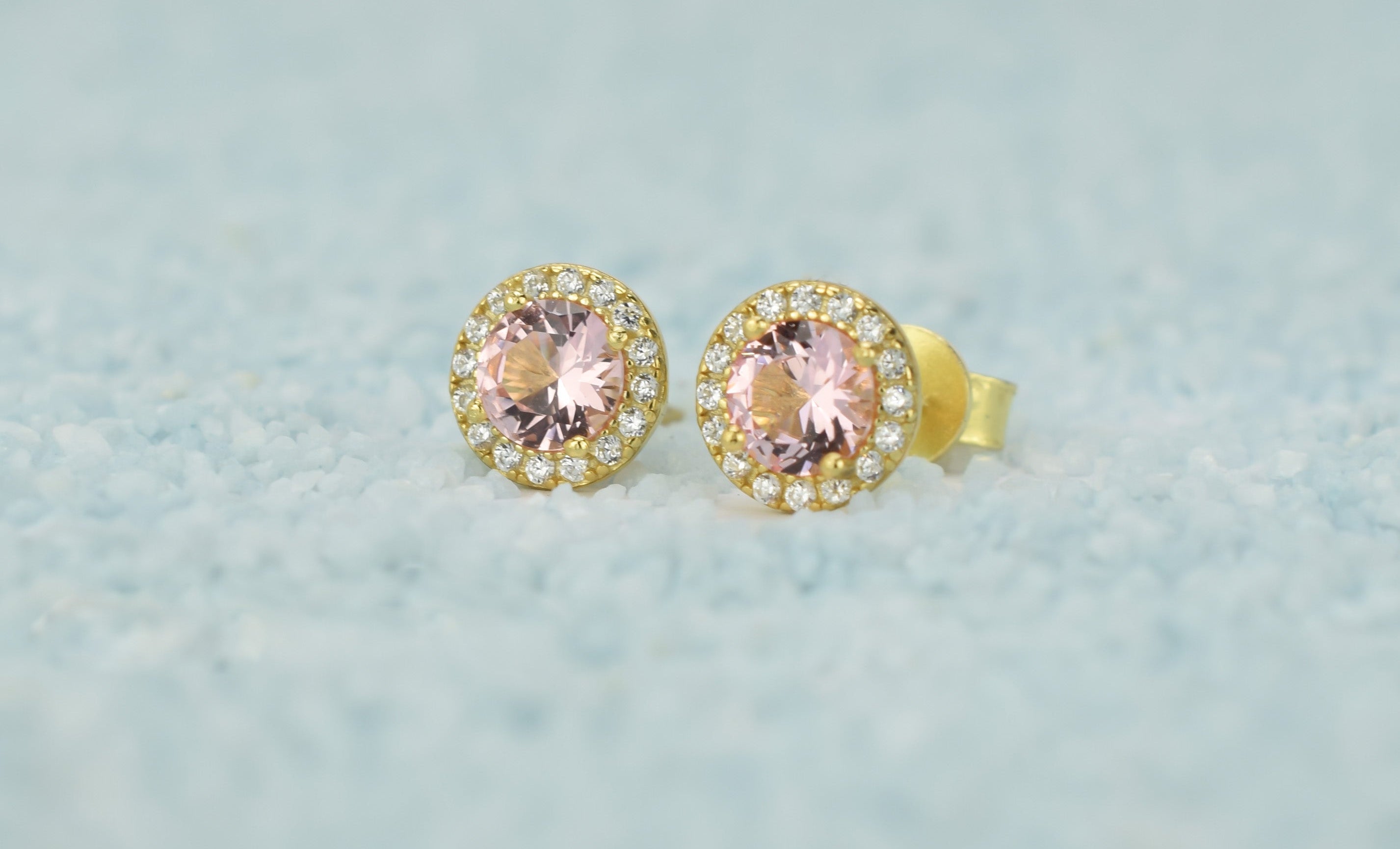 Morganiet stenen oorbellen, oorbellen morganite stenen, gouden morganiet oorbellen, roze oorbellen, natuurstenen oorbellen, ronde oorbellen, 18k oorbellen, morganiet roze oorbellen, roze gouden oorbellen, 18k rose gouden morganiet oorbellen, zilveren morganiet oorbellen, zilveren ronde oorbellen, zilveren 925 oorbellen natuurstenen, birthstone, geboorte stenen