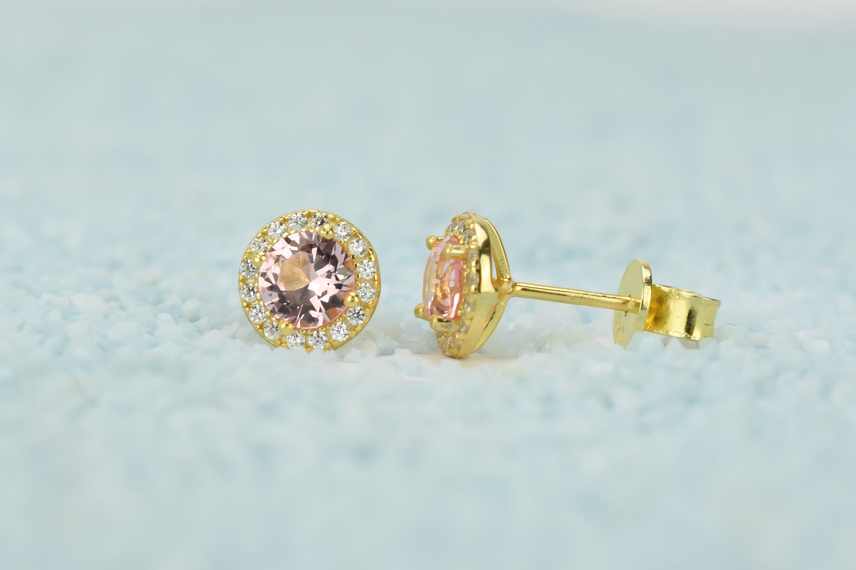 Morganiet stenen oorbellen, oorbellen morganite stenen, gouden morganiet oorbellen, roze oorbellen, natuurstenen oorbellen, ronde oorbellen, 18k oorbellen, morganiet roze oorbellen, roze gouden oorbellen, 18k rose gouden morganiet oorbellen, zilveren morganiet oorbellen, zilveren ronde oorbellen, zilveren 925 oorbellen natuurstenen, birthstone, geboorte stenen