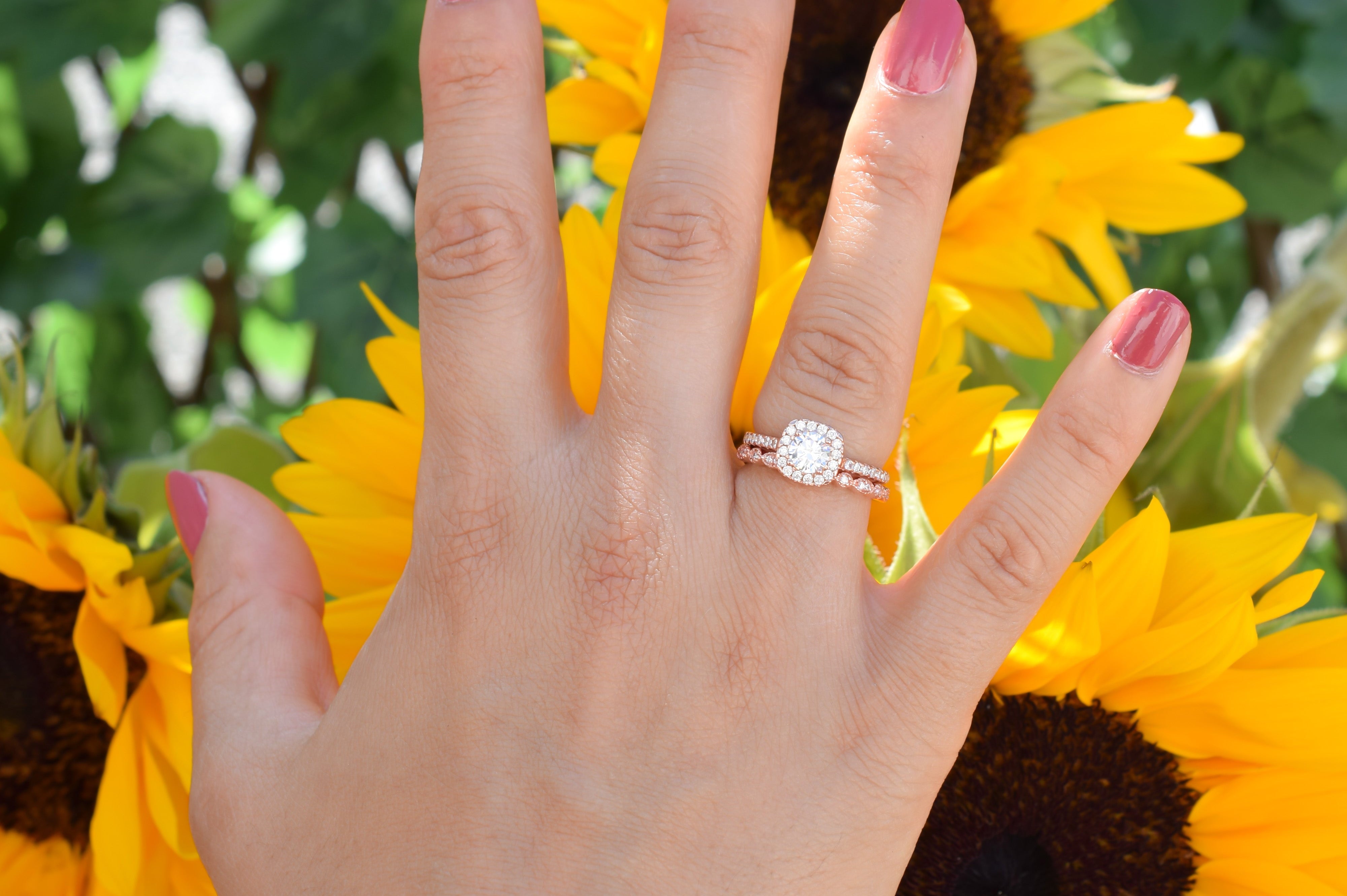 Ringset, Verlovingsring, trouwring, Halo ring, Zilveren ring, Gouden ringset, Solitaire ring, vriendschapsring, promise ring