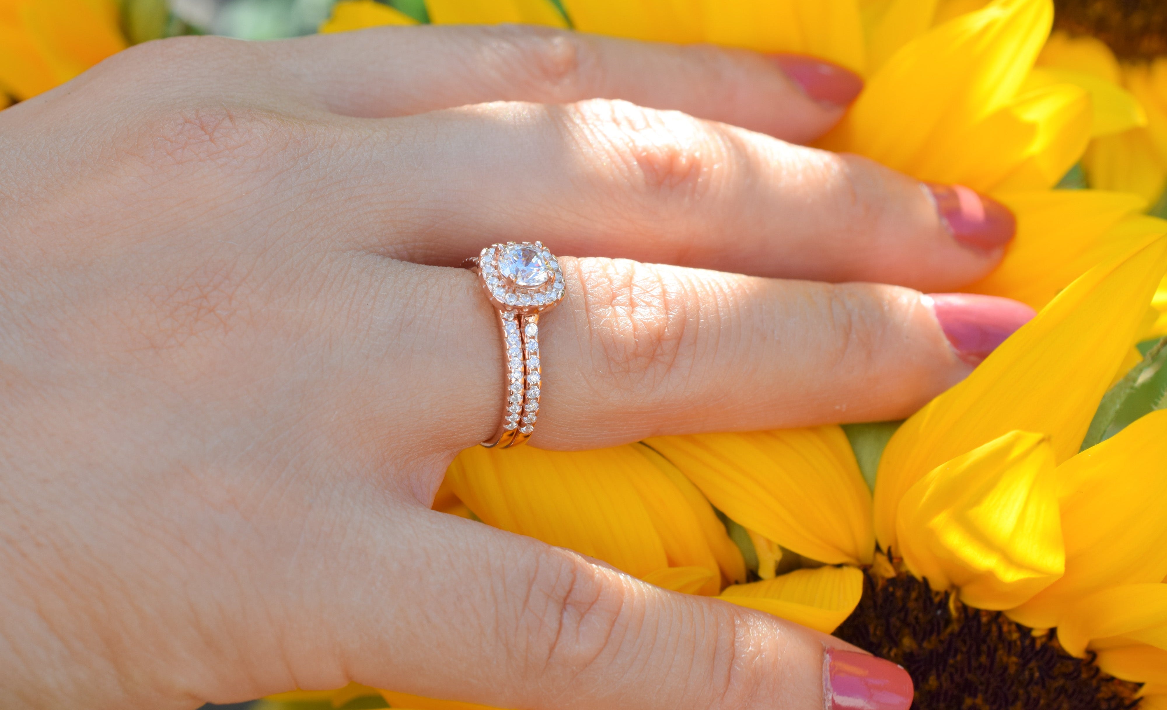 Ringset, Verlovingsring, trouwring, Halo ring, Zilveren ring, Gouden ringset, Solitaire ring, vriendschapsring, promise ring