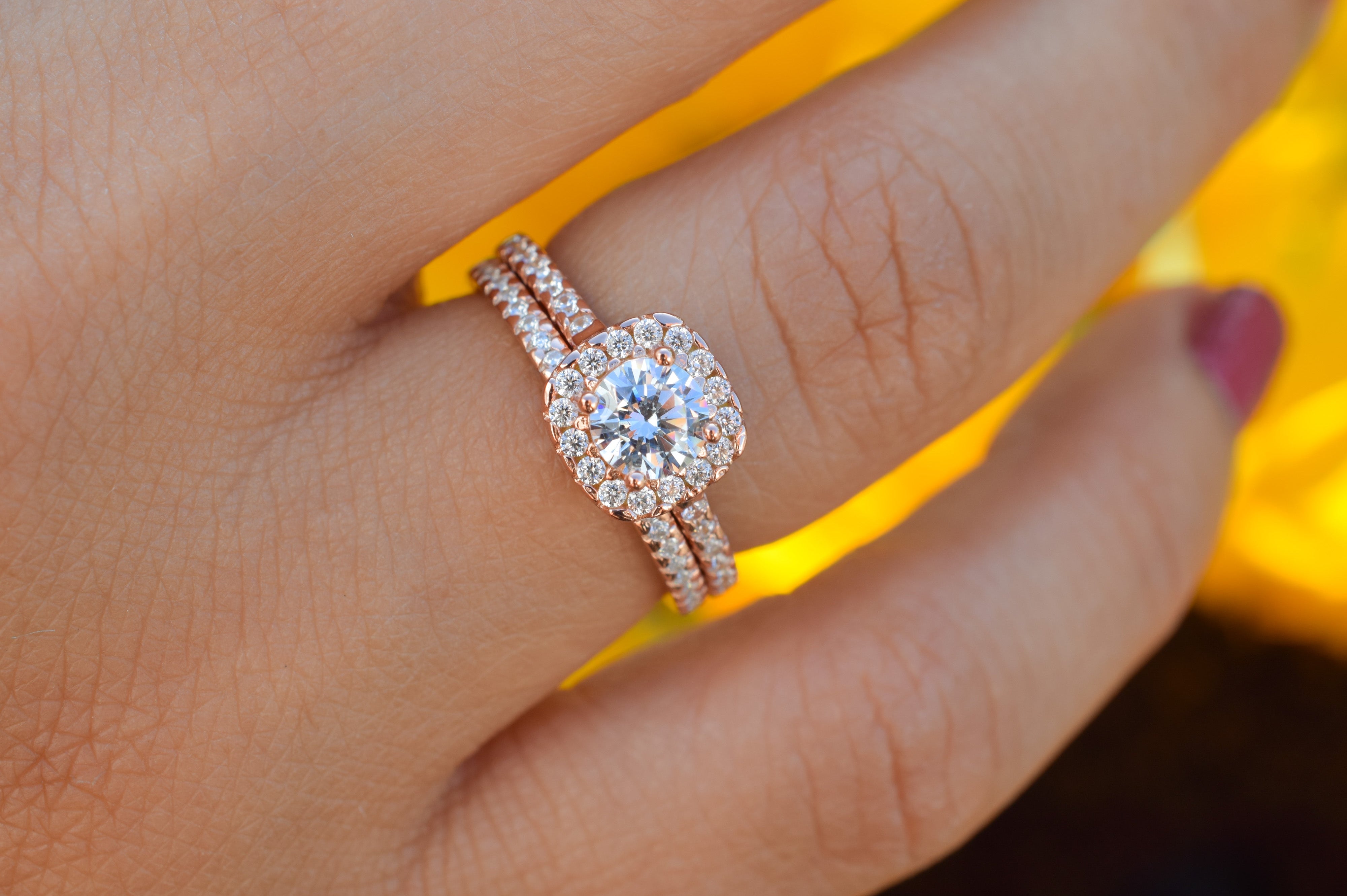 Ringset, Verlovingsring, trouwring, Halo ring, Zilveren ring, Gouden ringset, Solitaire ring, vriendschapsring, promise ring