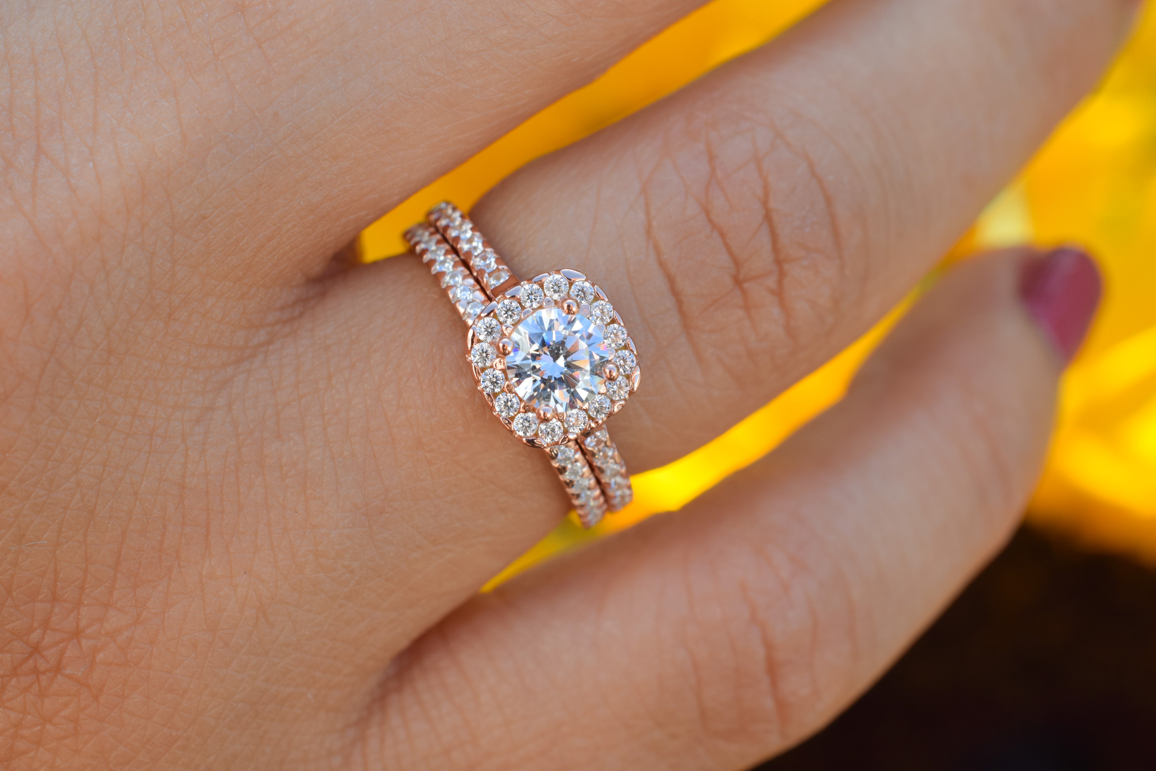 Ringset, Verlovingsring, trouwring, Halo ring, Zilveren ring, Gouden ringset, Solitaire ring, vriendschapsring, promise ring