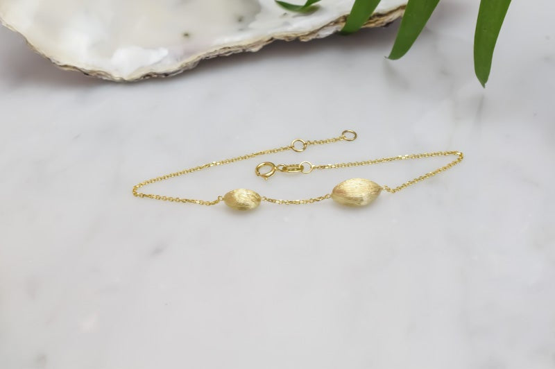 Dames armband 14k, armband met 2 hangers goud, gouden dames armband, verstselbare armband goud, 14k armband sieraden, dames 14k armband