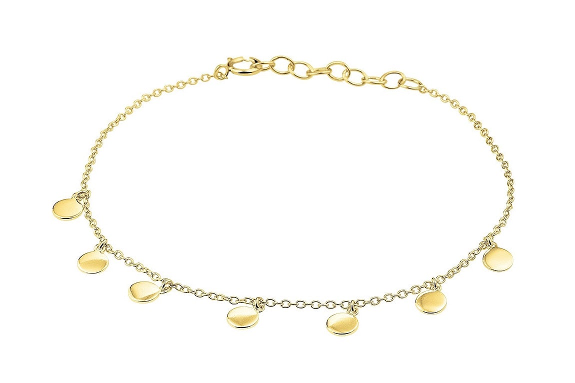 gouden munten armband, munten armband zilver, coin zilveren enkelband, enkelband goud, gladde munten enkelbandje, boho goud enkelbandje