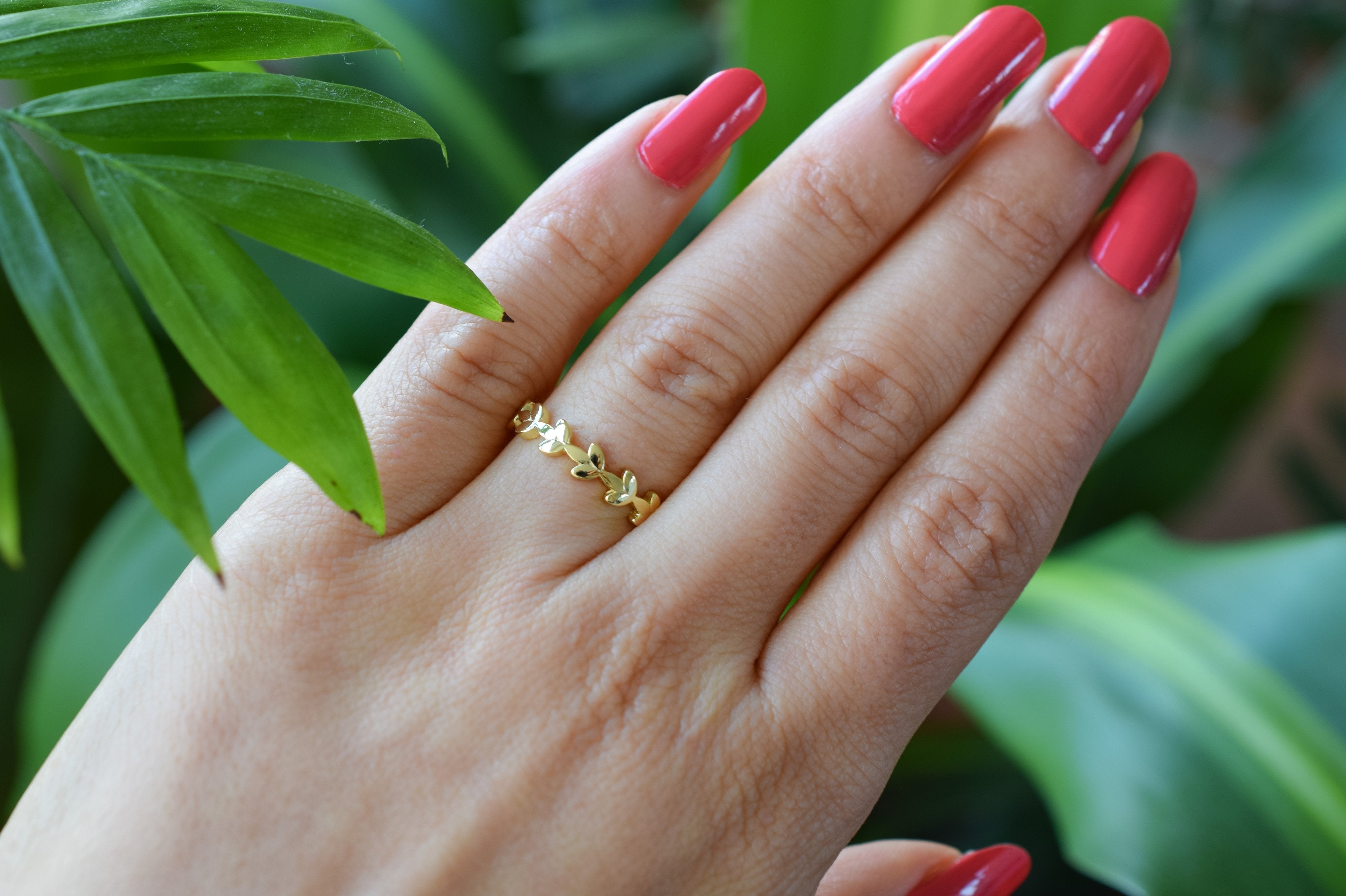 gouden leaf ring, blaadjes ring zilver, dames blaadjes ring rose goud, zilveren leaf ring voor dames, unieke ring voor dames, stapelring nature, nature ring, stapelring blaadjes
