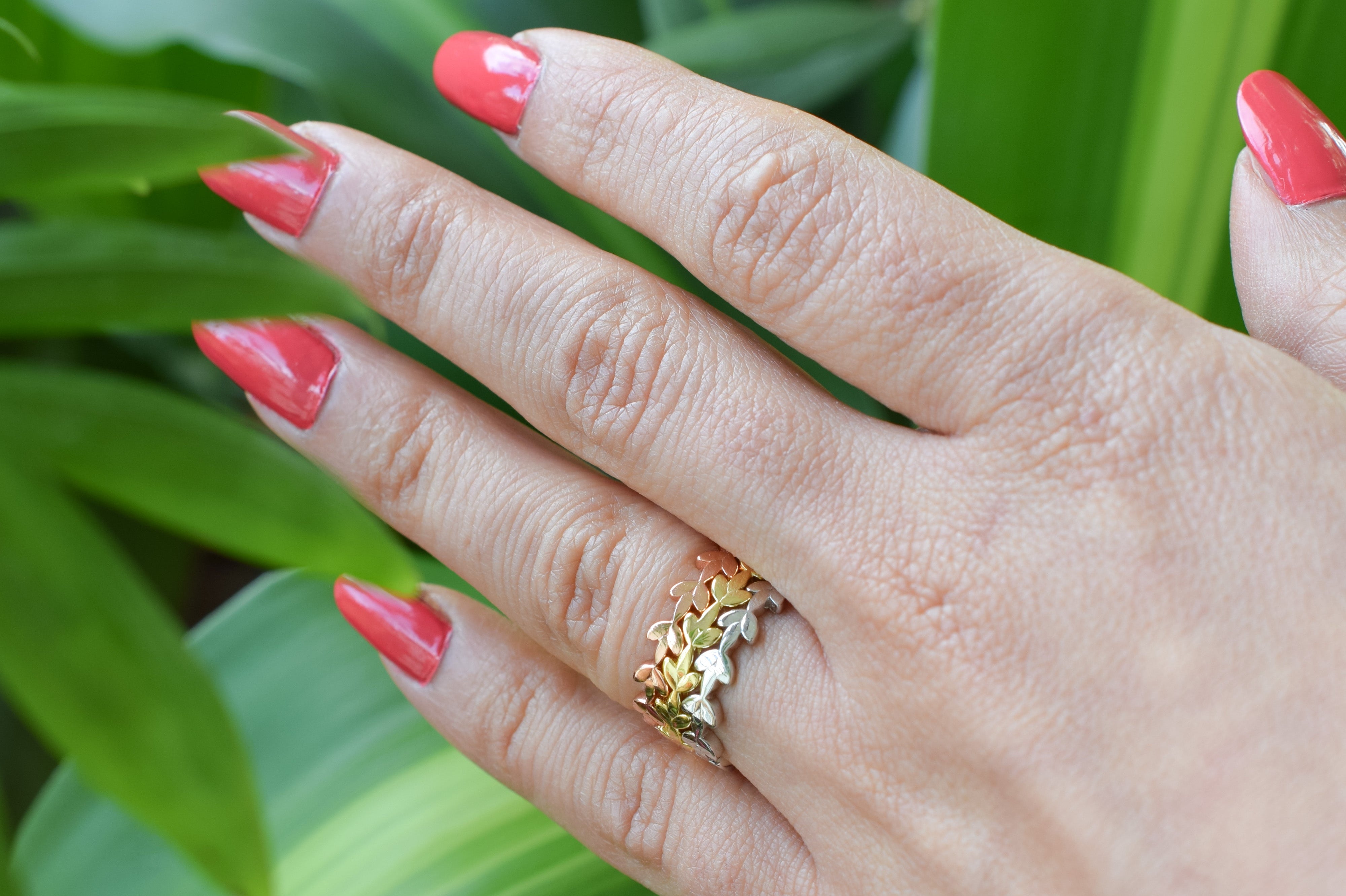 gouden leaf ring, blaadjes ring zilver, dames blaadjes ring rose goud, zilveren leaf ring voor dames, unieke ring voor dames, stapelring nature, nature ring, stapelring blaadjes
