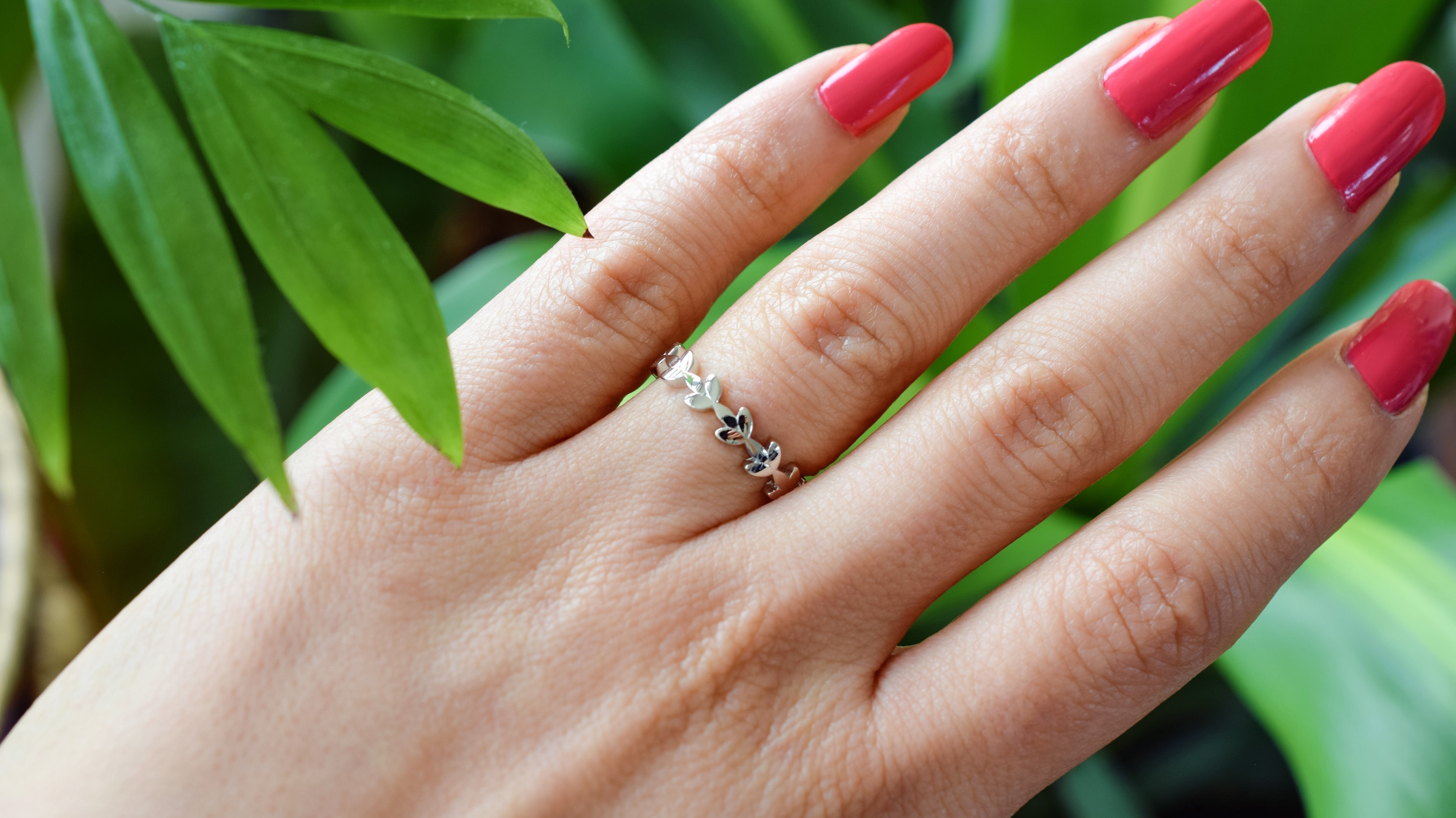 gouden leaf ring, blaadjes ring zilver, dames blaadjes ring rose goud, zilveren leaf ring voor dames, unieke ring voor dames, stapelring nature, nature ring, stapelring blaadjes