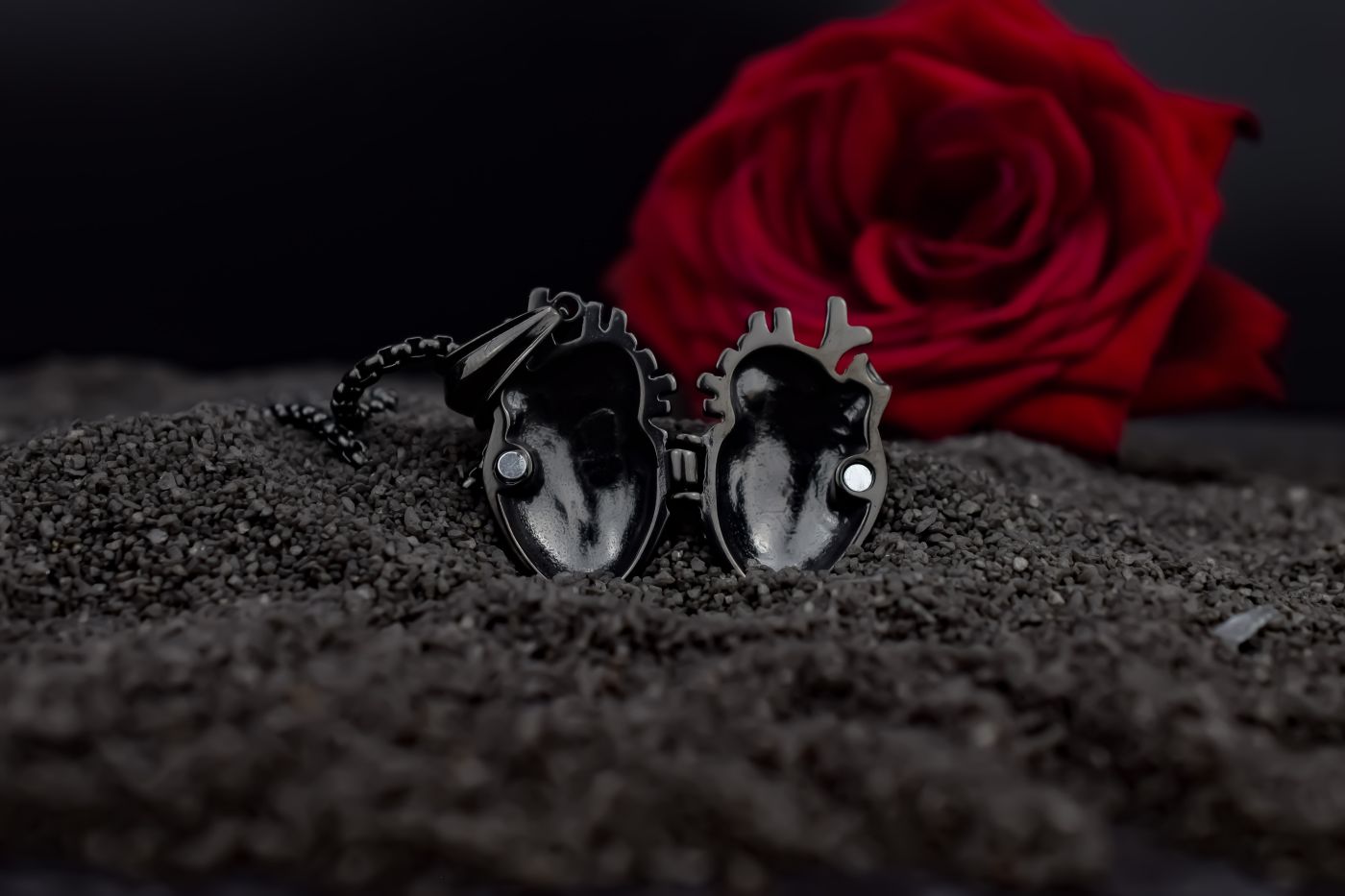 Medaillon hart ketting, ketting voo rmannen, zilveren ketting voor mannen, Medaillon hart voo rmannen, Medaillon ketting mannen, zwarte ketting voor mannen