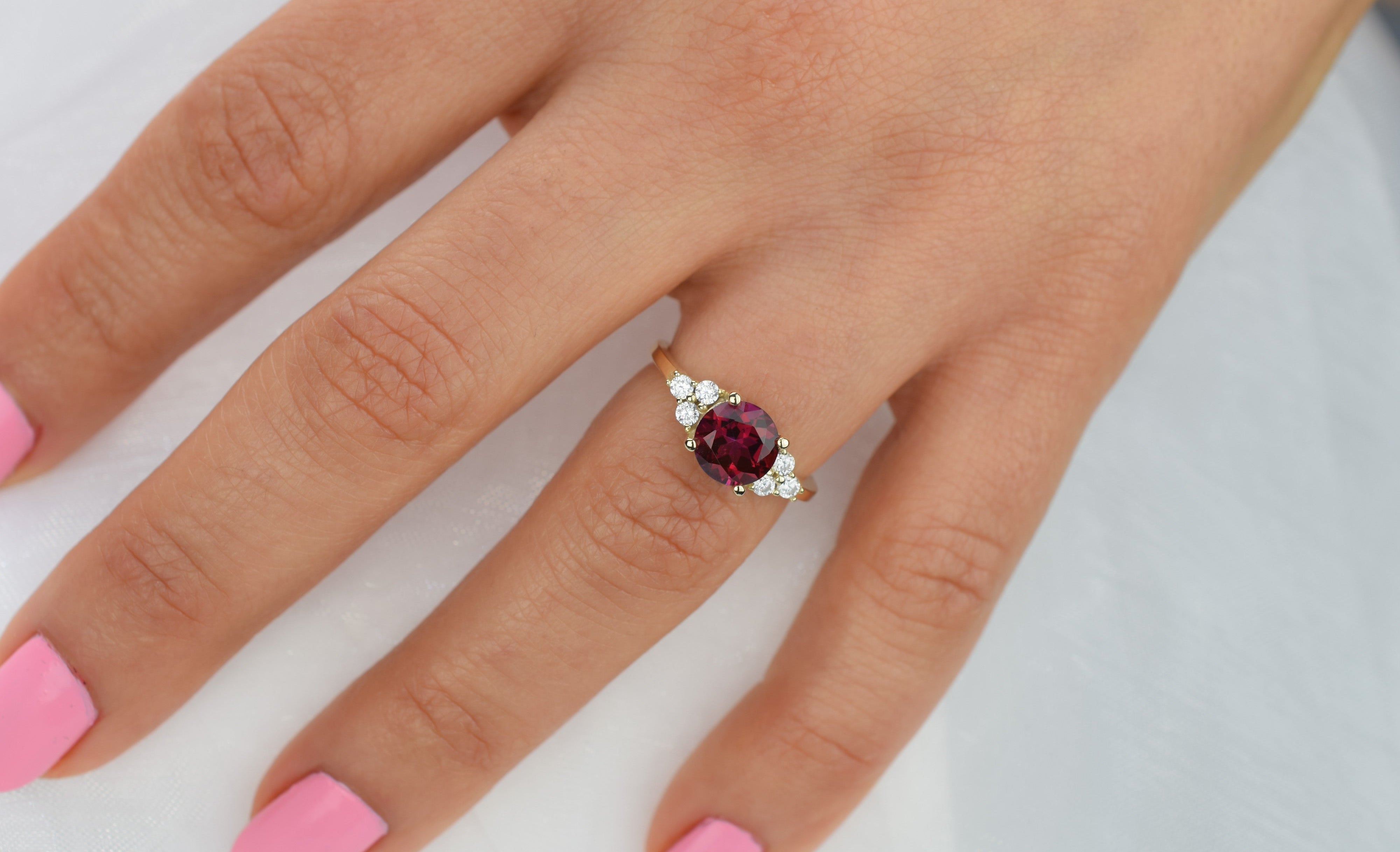 14k ring, swarovski ring goud, gouden swarovski steen ring, topaas ring, rode topaas ring, natuurlijke steen, topaas 18k ring, verlovingsring, vintage gouden ring, vintage 14k ring