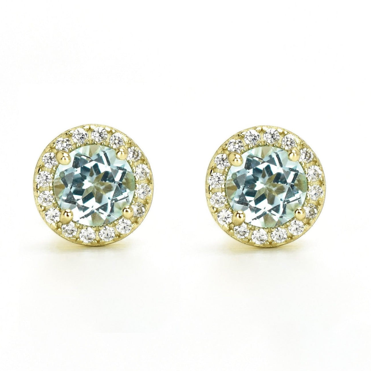 Gouden topaas oorbellen, Topaas oorbellen, gouden topaas oorknoppen, blauwe oorbellen, natuurlijke topaas stenen, blauwe topaas gouden oorbellen, birthstone oorbellen, geboortesteen topaas oorbellen