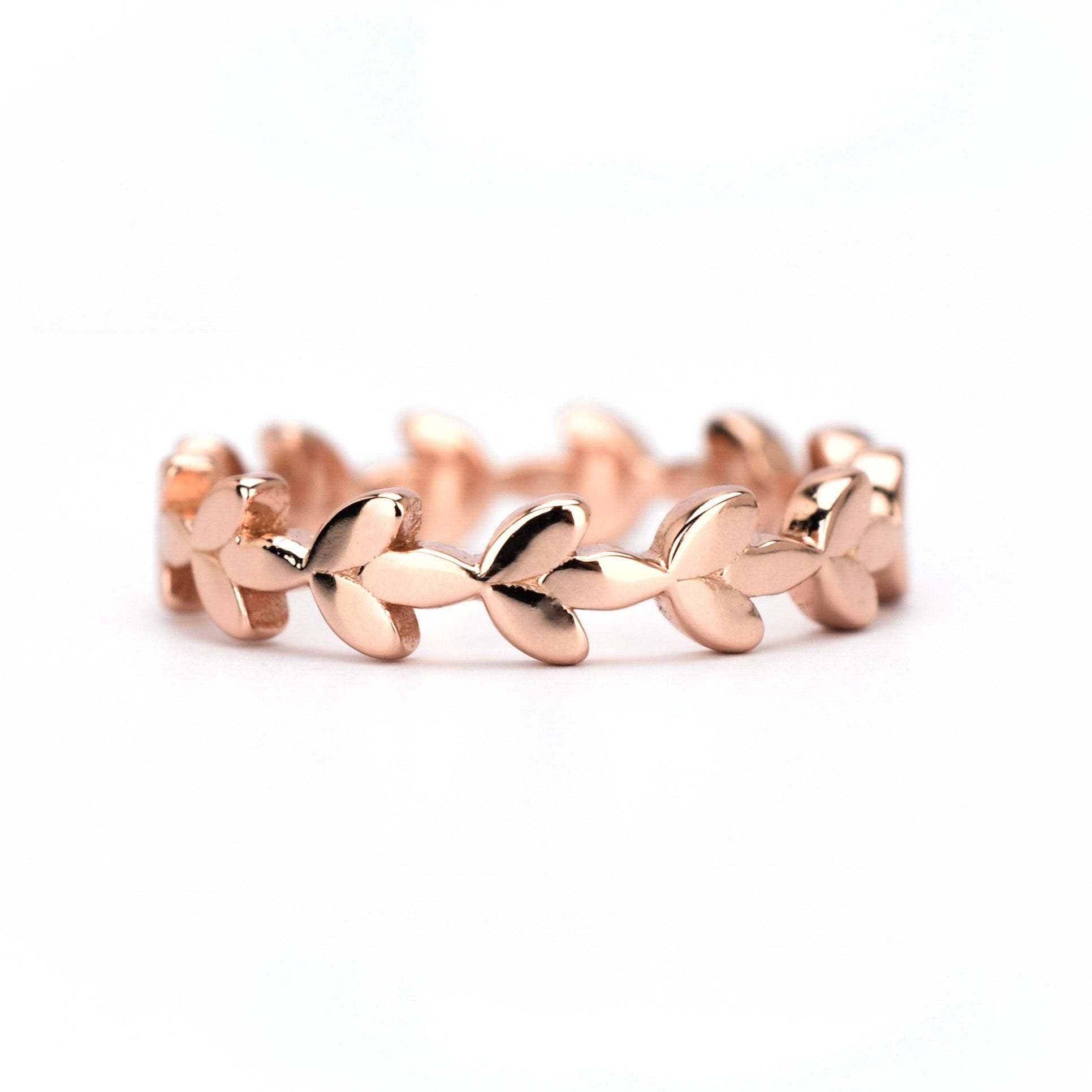 rose blaadjes ring, ring 18k rose goud, stapel ring goud, rose gouden sieraden, bemyjewels, gouden blaadjes ring, leaf ring gold