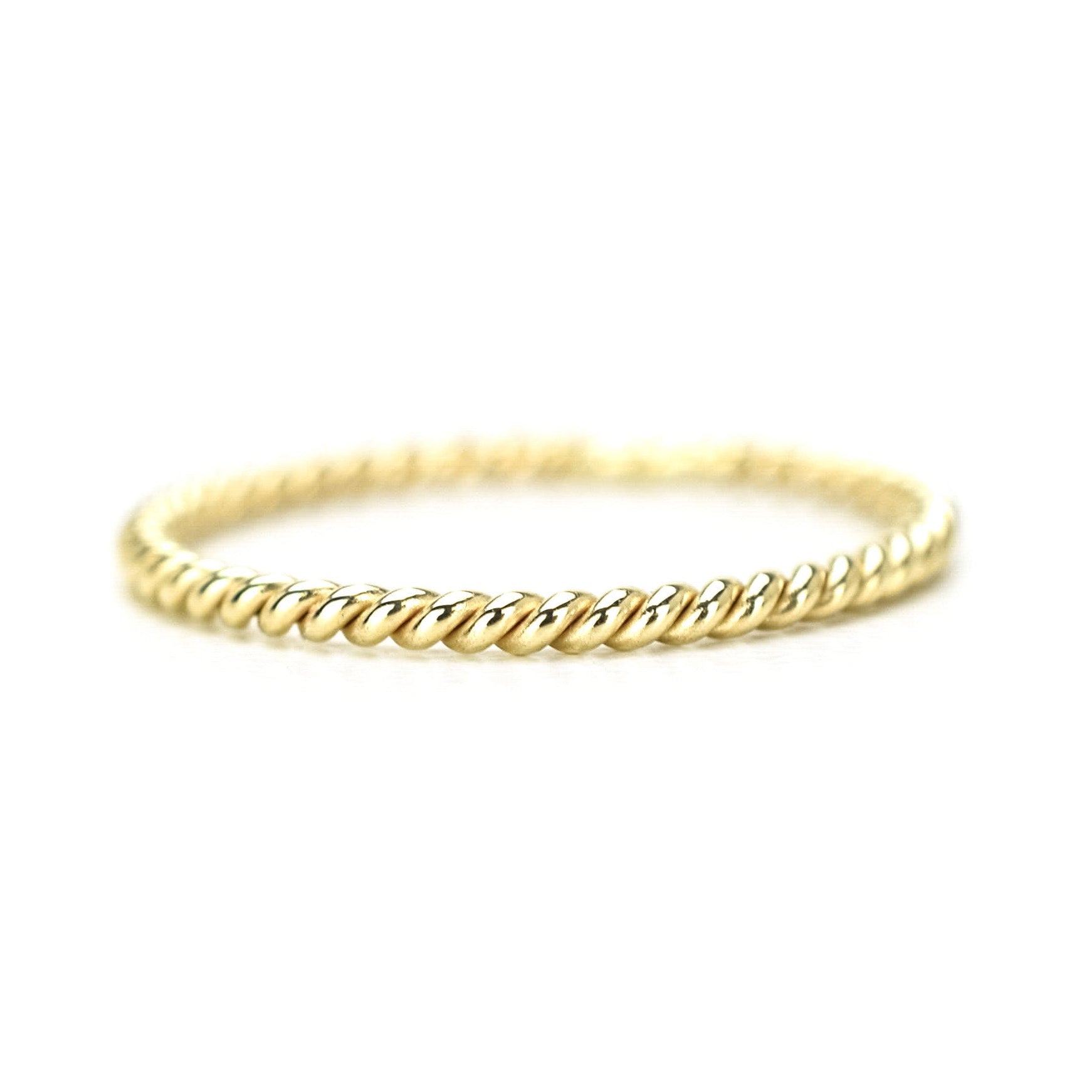 14 karaat twisted ring, gouden aanschuifring, aanschuifring voor dames, gedraaide ring zonder steen, 14 karaat stapelring, twisted ring 14 karaat