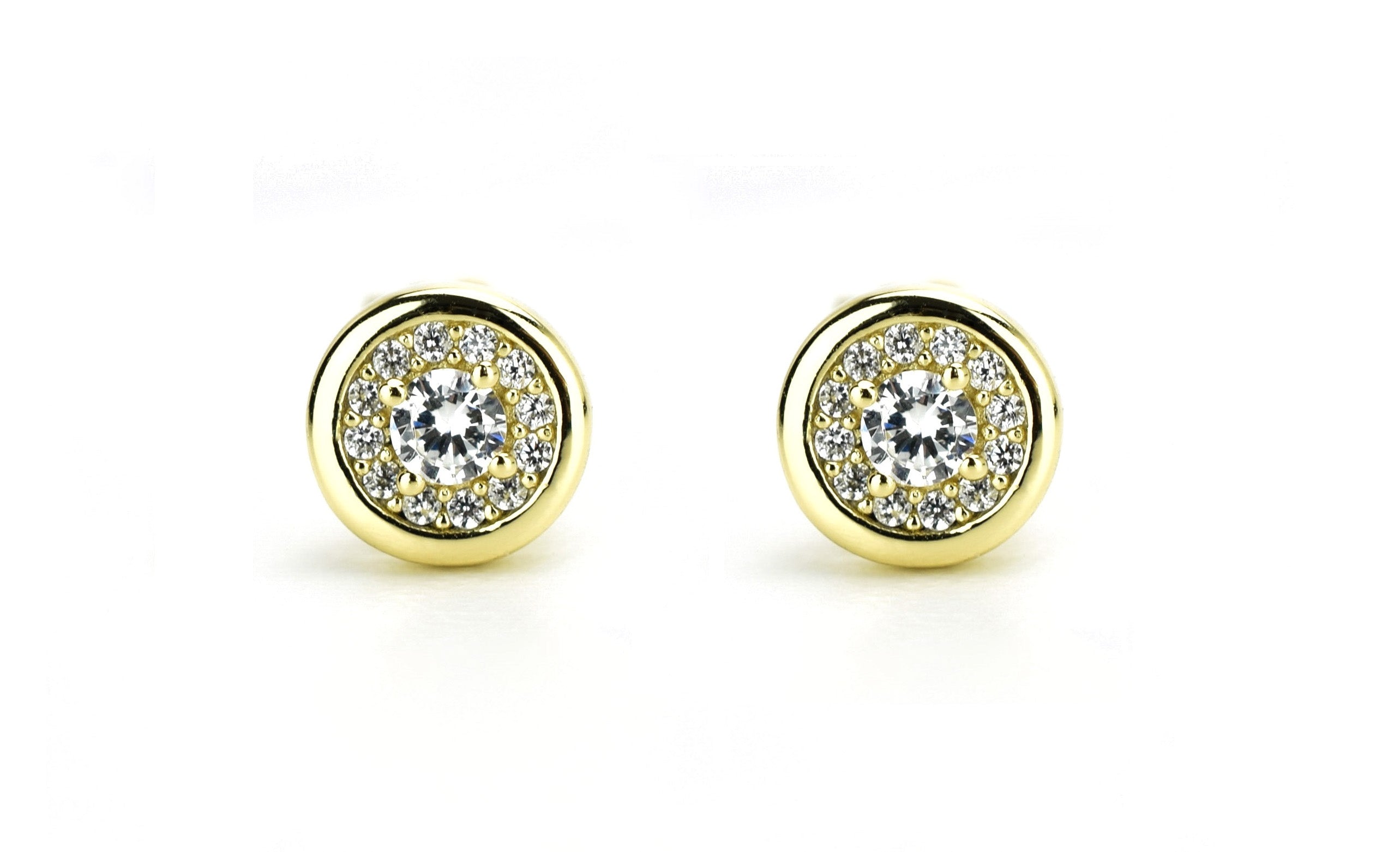 rondjes oorbellen, oorknoppen goud, zilveren oorbellen, ronde zilveren oorbellen, halo oorknoppen, cirkel oorbellen, oorknoppen kleine rondjes, bemyjewels.com