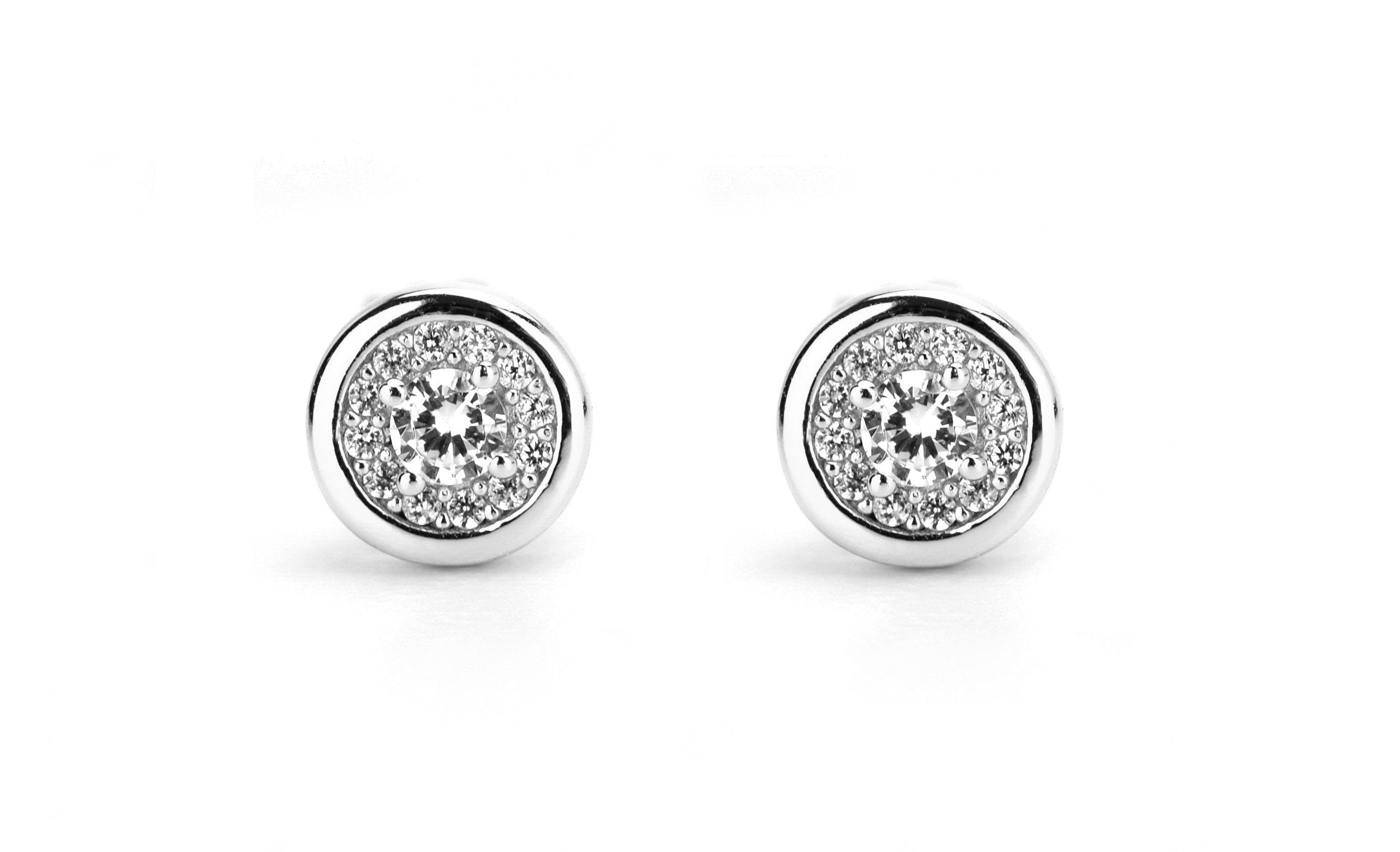 rondjes oorbellen, oorknoppen goud, zilveren oorbellen, ronde zilveren oorbellen, halo oorknoppen, cirkel oorbellen, oorknoppen kleine rondjes, bemyjewels.com