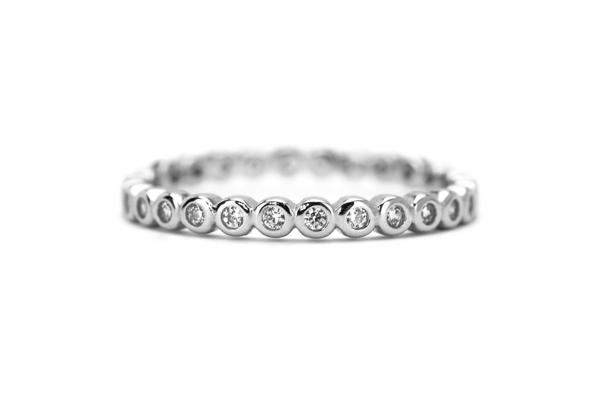 rondjes ring, rose cirkel ring, rose rondjes ring, cirkel bezel ring, full eternity ring, aanschuifring rose, rose aanschuifring