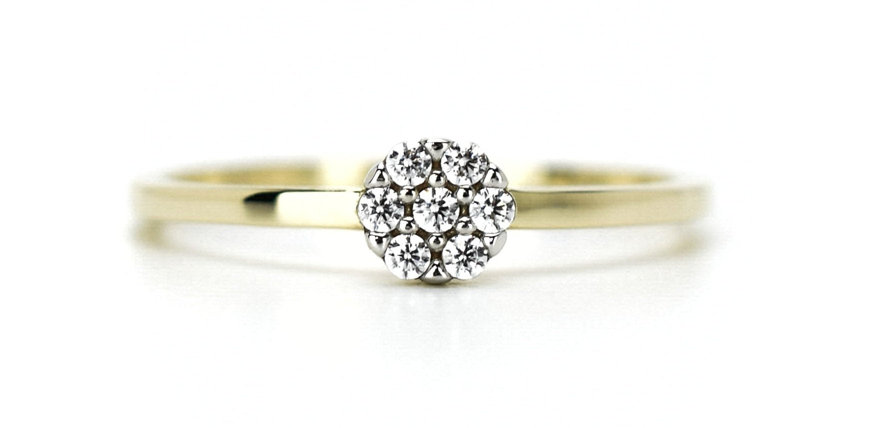 14k bloemen ring, ring met steen goud, gouden ring met stenen, 14 karaat stenen ring, gouden bloemen ring, 14k dames ring, verlovingsring goud, 14k gouden verlovingsring, gouden ring, gouden daisy ring