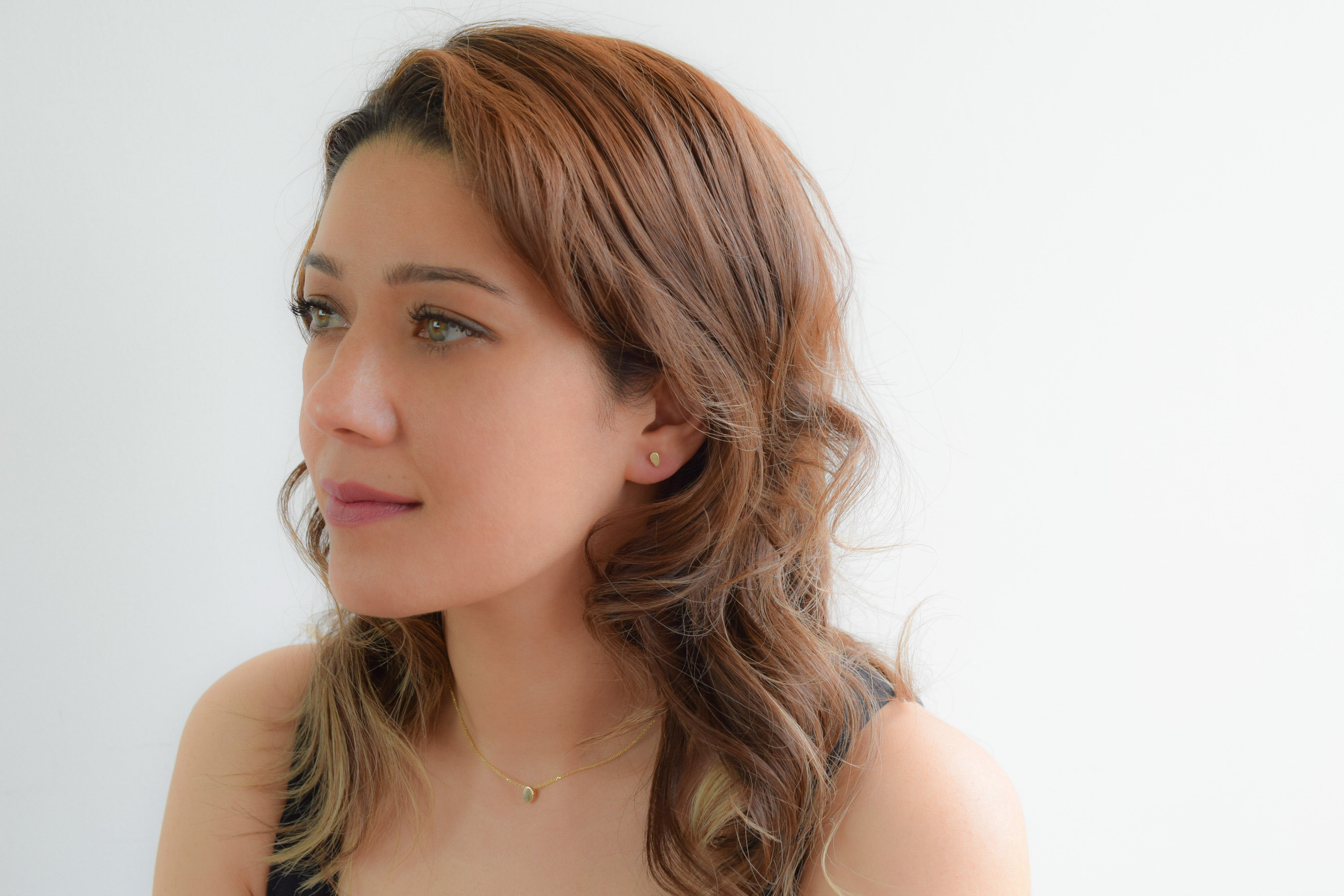 14 karaat goud oorknoppen, oorknoppen 14k druppelvormige, kleine oorbellen voor dames, traanvormige oorbellen