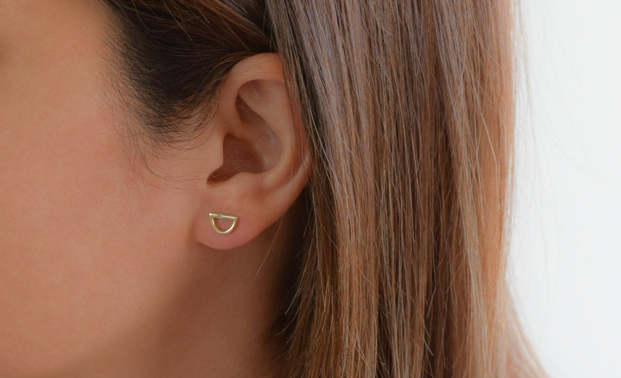 14k oorbellen voor dames, gouden oorknoppen met stenen, 14k gouden met stenen oorbellen, unieke oorbellen met stenen, sierlijke oorbellen voor dames