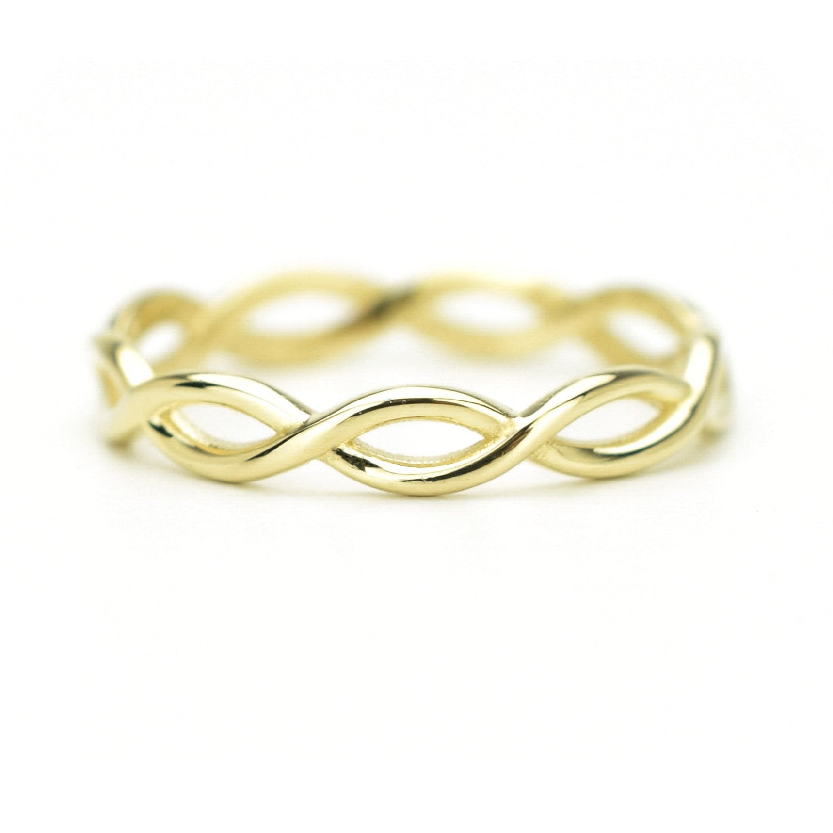 14k stapel ring, celtic ring 14k, twisted gouden ring, simpele ring 14k goud, dames ring goud, 14 karaat gouden ring, stapel vrouwen ring, keltische ring goud, aanschuiring goud, unieke gouden ring