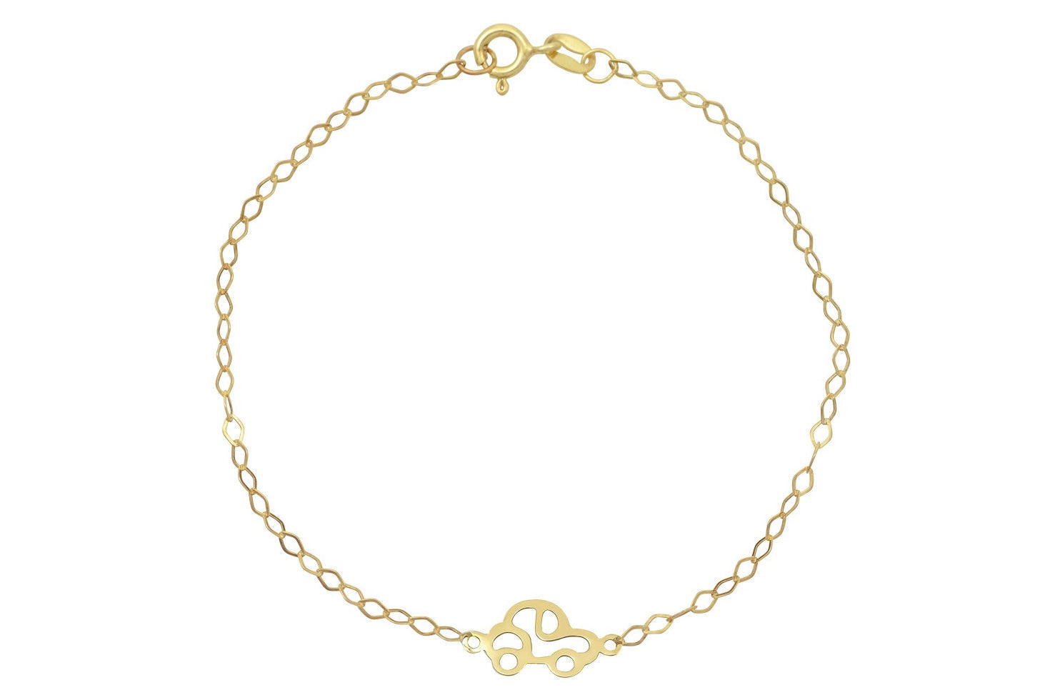 kinder armband, gouden 14 karaat kinder armbanden, 14k baby armband, kinder armbandjes, auto armband, kinder auto armband goud