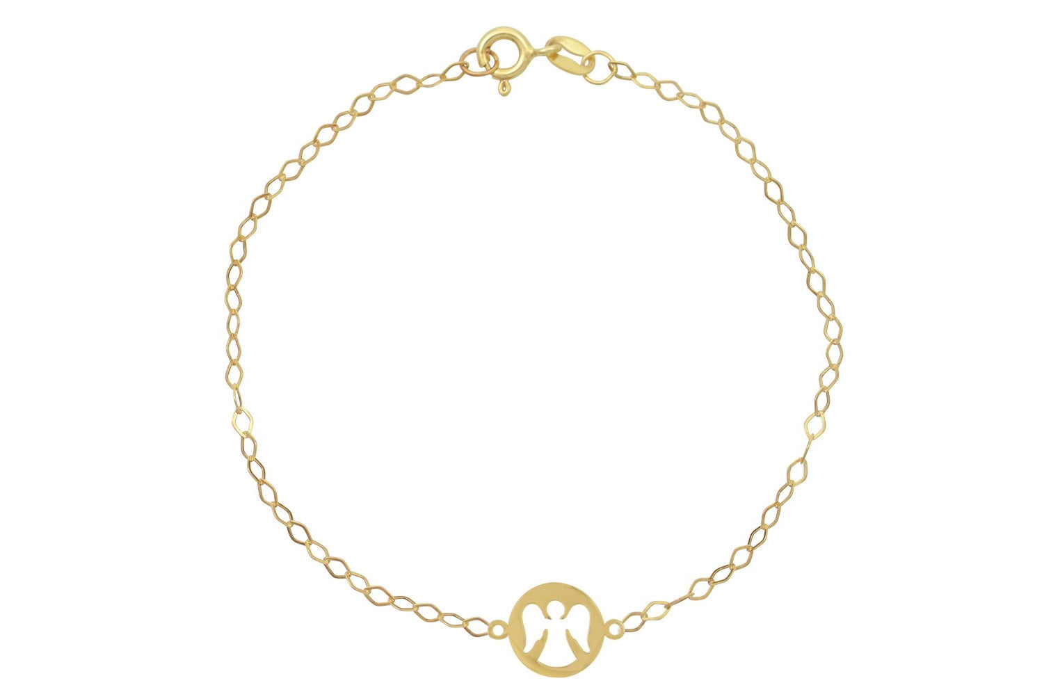 Engel armband, kinder engel armband, 14 karaat engel armband, 14k baby engel armband, moeder kind armband, 14k schakel armband engel