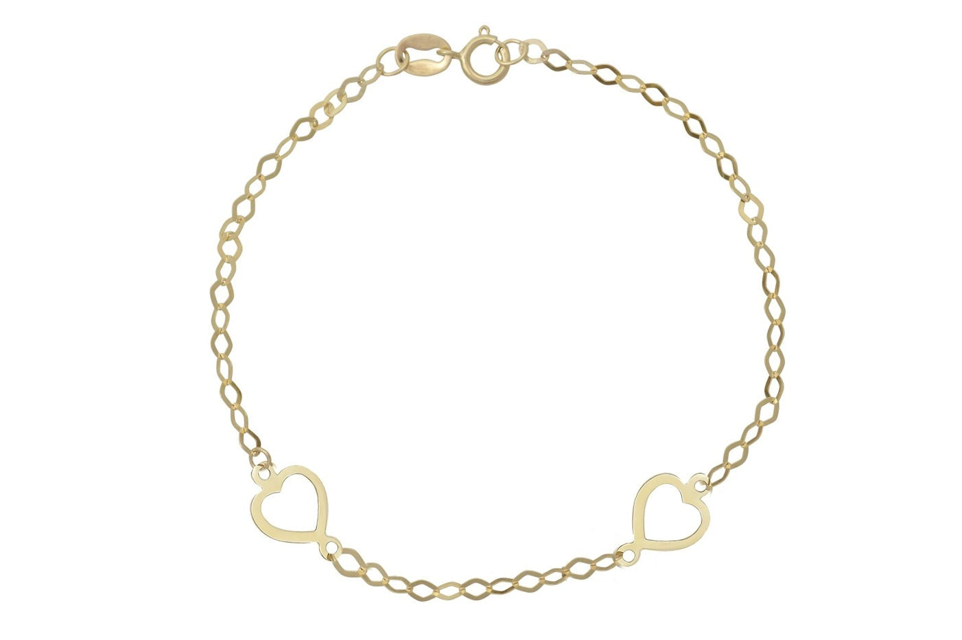 mooie dames armband, dames armband, dames armband goud, Gouden armband met hartjes, hartjes armband dames, moeder kind sieraden goud, gouden armband met hartjes hangers, schakelarmband goud, meisjes 14k gouden armband hartjes