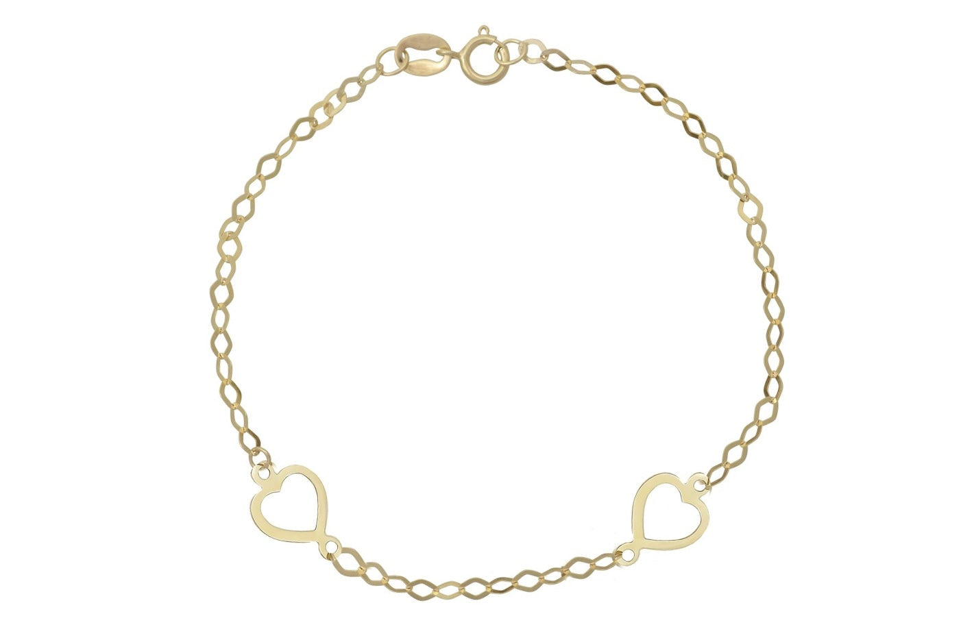 mooie dames armband, dames armband, dames armband goud, Gouden armband met hartjes, hartjes armband dames, moeder kind sieraden goud, gouden armband met hartjes hangers, schakelarmband goud, meisjes 14k gouden armband hartjes