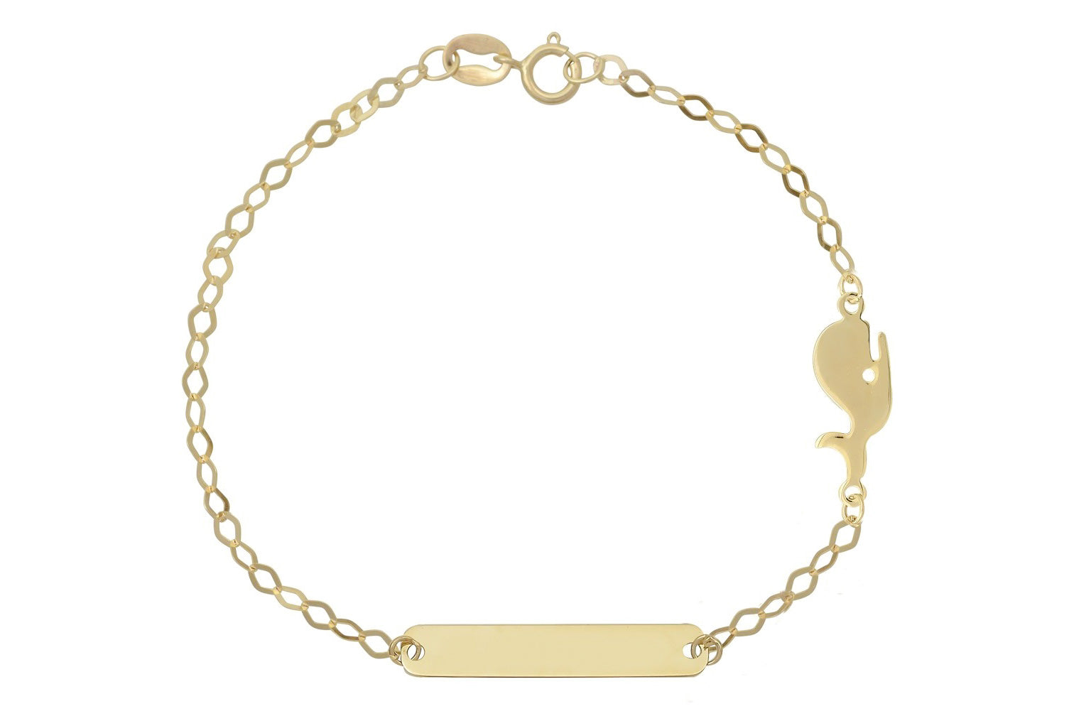 Gouden kinderarmband met een walvis hanger, kinderarmbanden goud, 14k gouden armbanden voor baby, moeder kind sieraden goud, gouden walvis kinderarmband, graveerplaatje kinderarmband goud