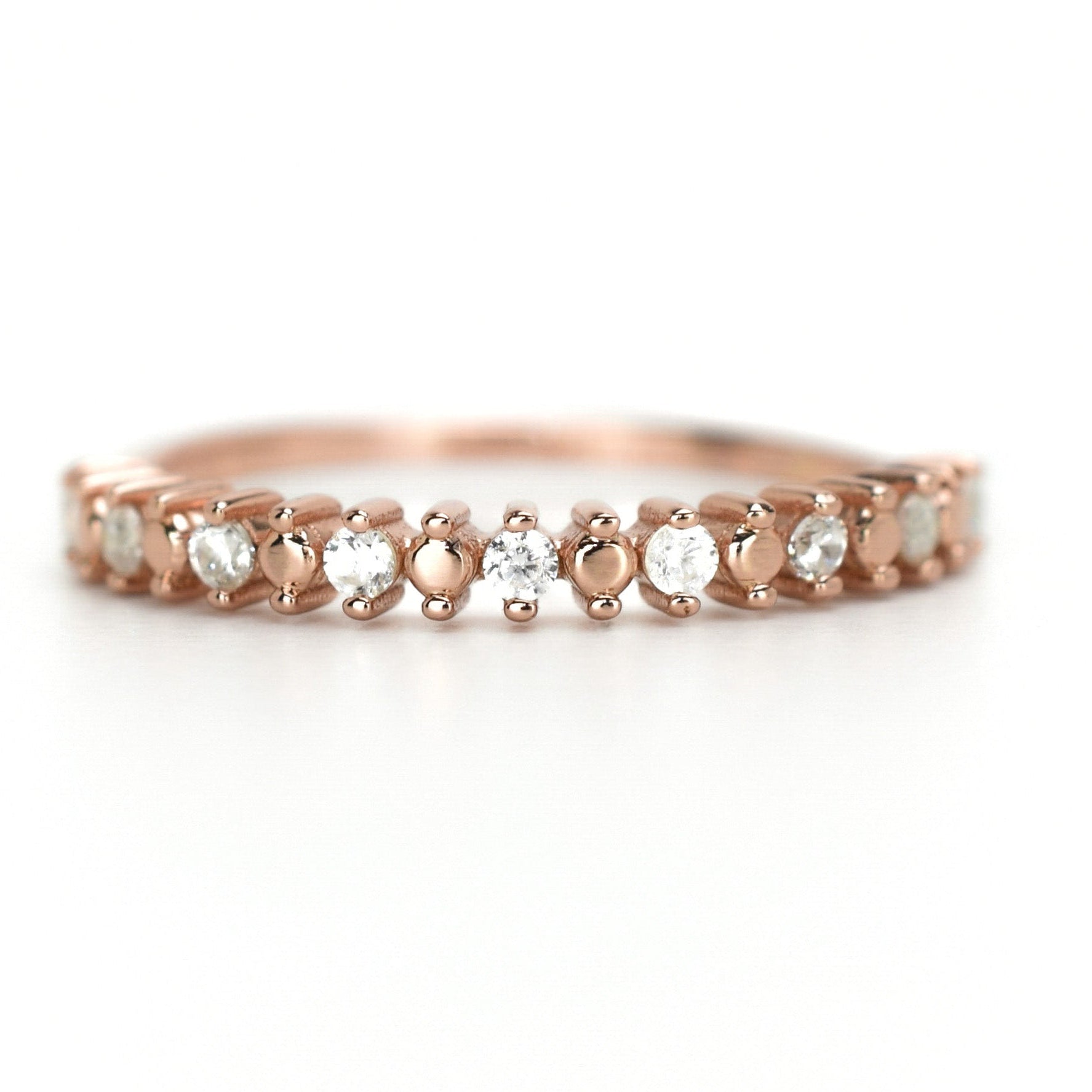 gouden ringband, rose ring met stenen, zilveren ring, ring met stenen, zilveren ring met stenen, stapelring zilver