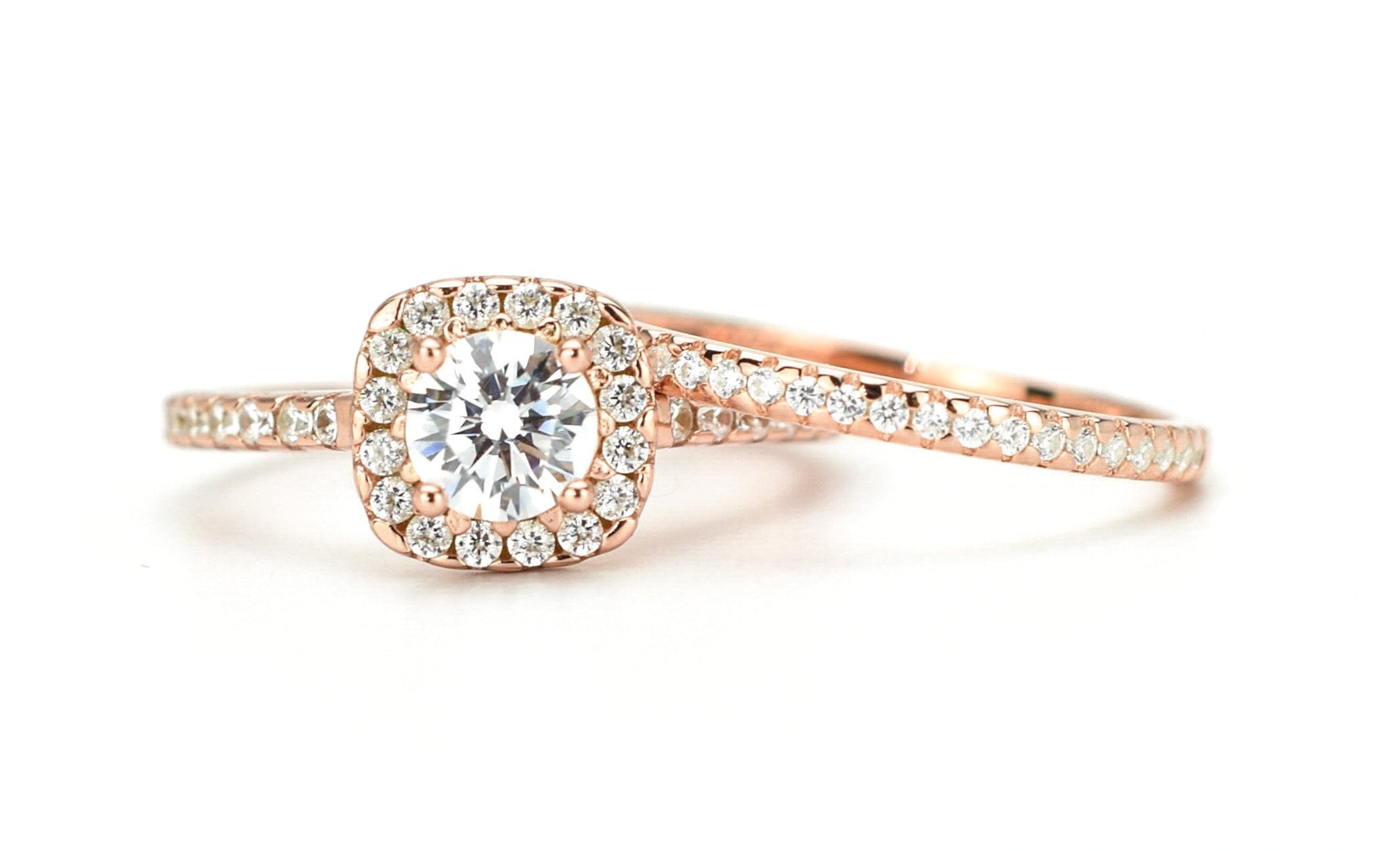 Ringset, Verlovingsring, trouwring, Halo ring, Zilveren ring, Gouden ringset, Solitaire ring, vriendschapsring, promise ring