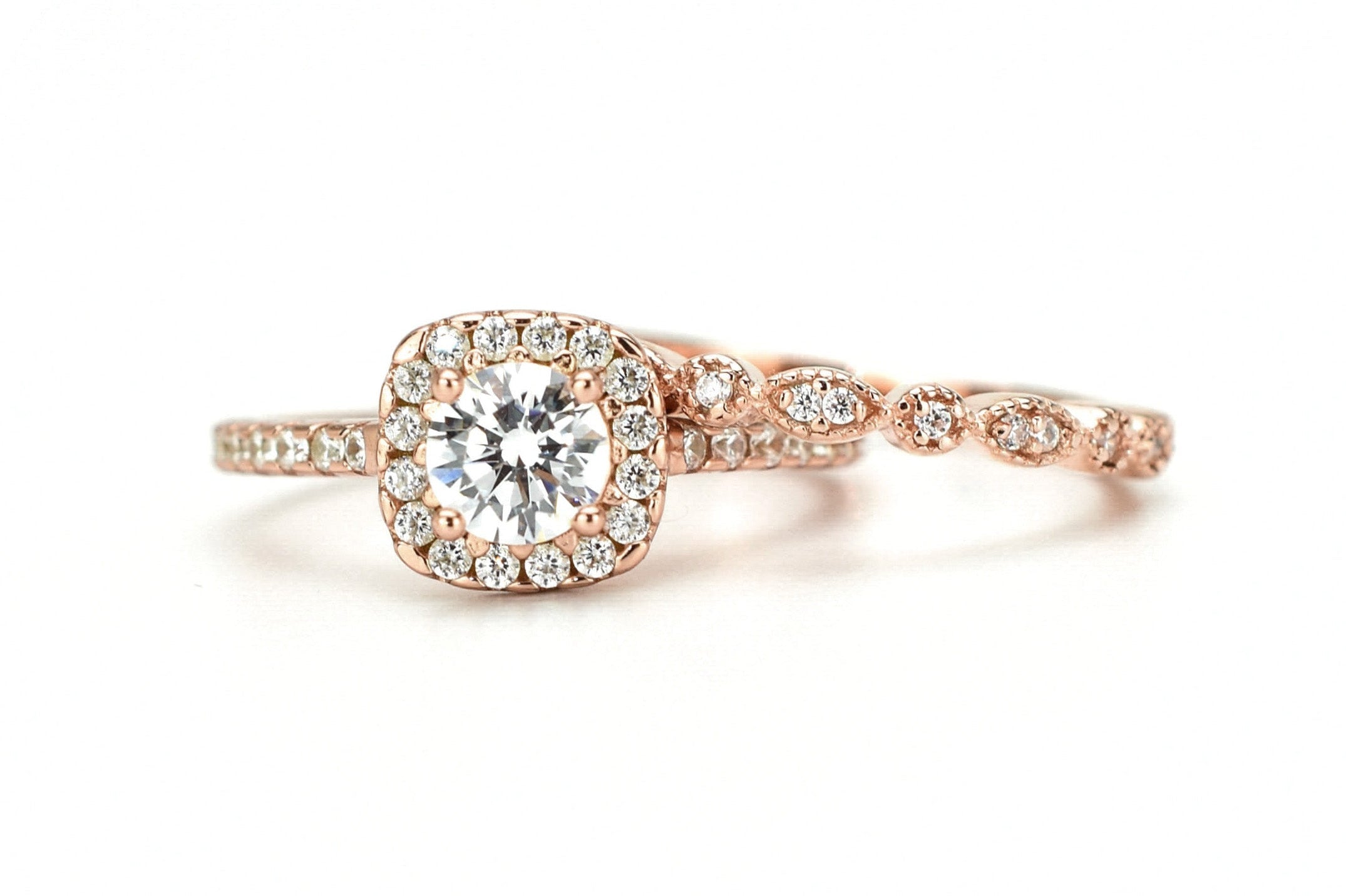 Ringset, Verlovingsring, trouwring, Halo ring, Zilveren ring, Gouden ringset, Solitaire ring, vriendschapsring, promise ring