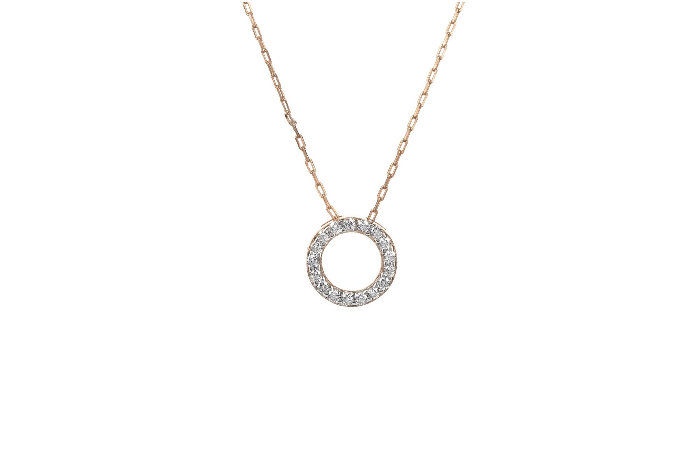 cirkel ketting 14k, ketting met stenen goud, gouden ketting rondje, rondje ketting goud, 14 karaat gouden ketting, dames ketting 14 karaat, ketting met rondje, verstelbare ketting 14k, dames ketting met stenen goud