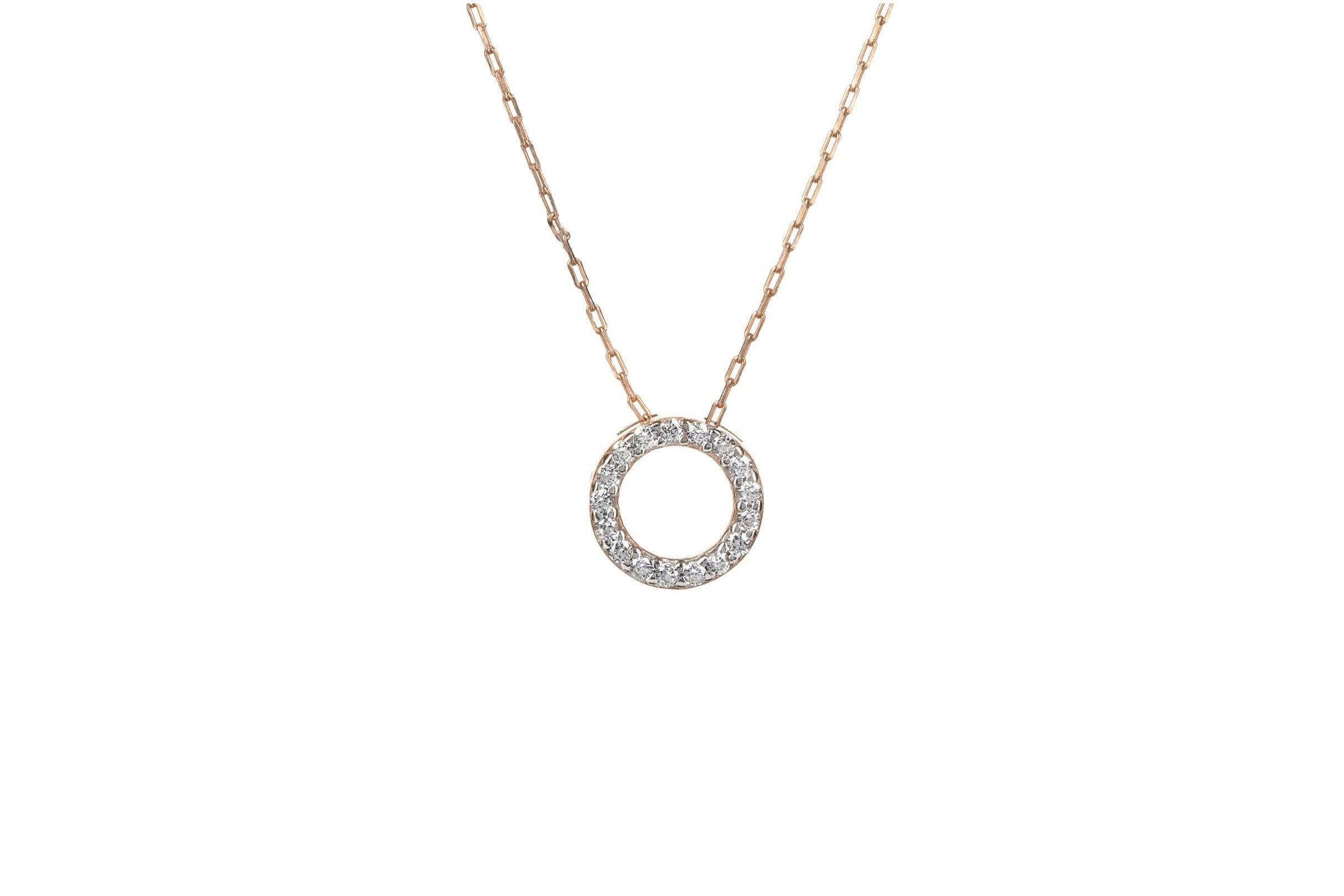 cirkel ketting 14k, ketting met stenen goud, gouden ketting rondje, rondje ketting goud, 14 karaat gouden ketting, dames ketting 14 karaat, ketting met rondje, verstelbare ketting 14k, dames ketting met stenen goud