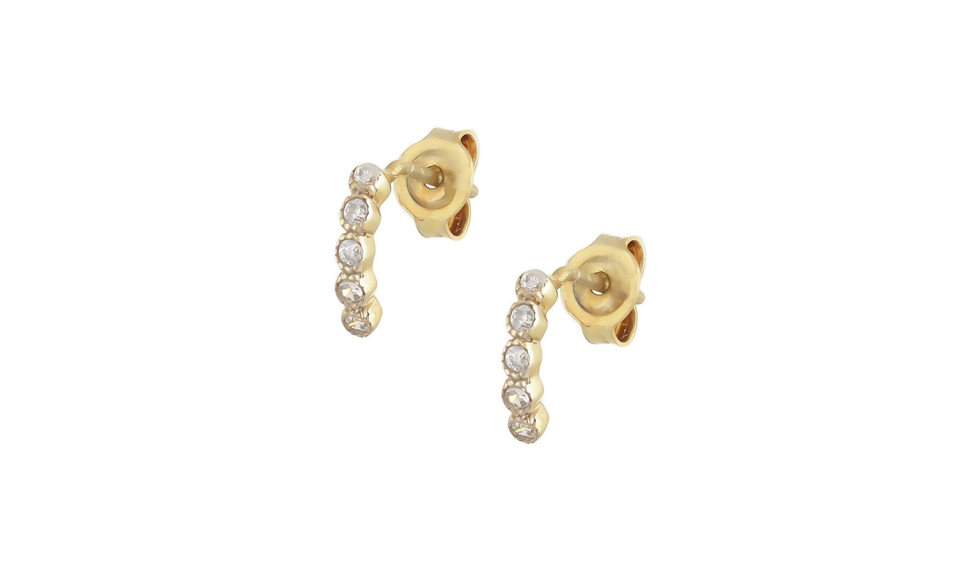 14k elegante oorbellen, oorbellen goud, gouden 14k oorbellen met stenen, 14k oorbellen met stenen, dames oorknoppen, oorbellen goud 14k