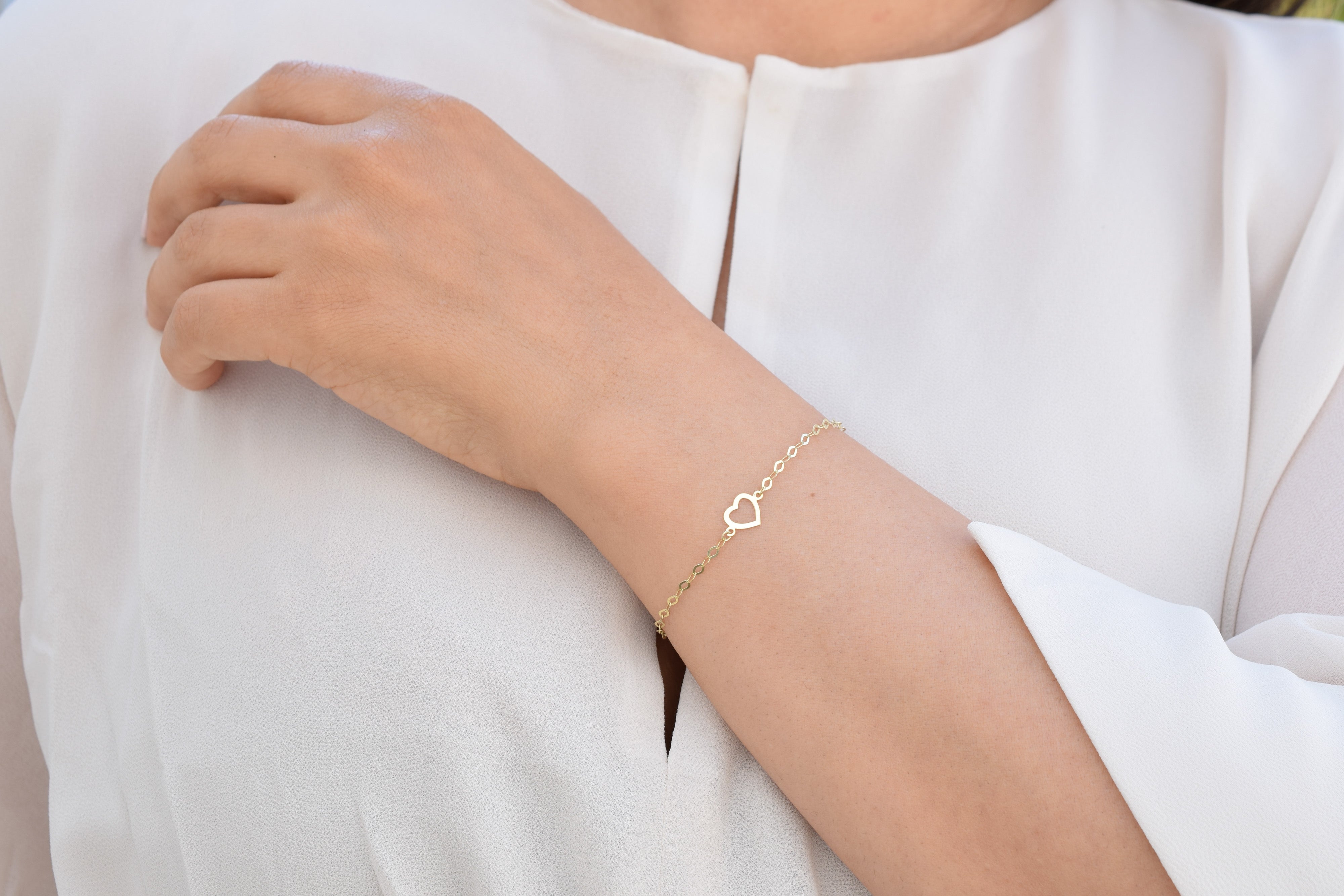 gouden armband, mooie dames armband, hartje armband goud, gouden armband met hartje, armband 14 karaat goud met hart, schakelarmband met hartje, bedel armband goud, 14k gouden dames armband met hartje, moeder kind gouden armband