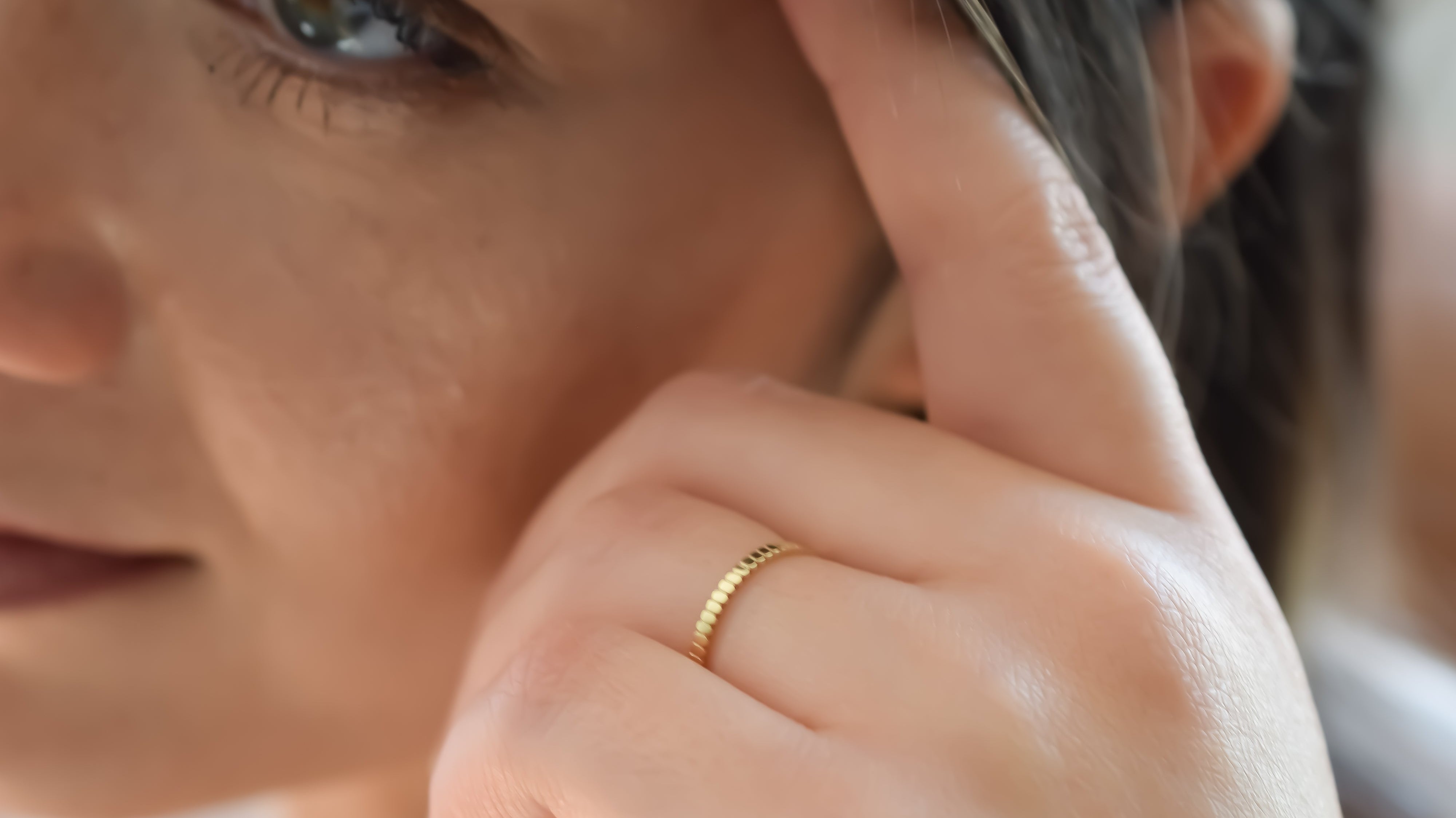 14 karaat streepjes ring, aanschuifring 14k, gouden ring, dames aanschuifring, streepjes ring 14 karaat, stapelring voor dames