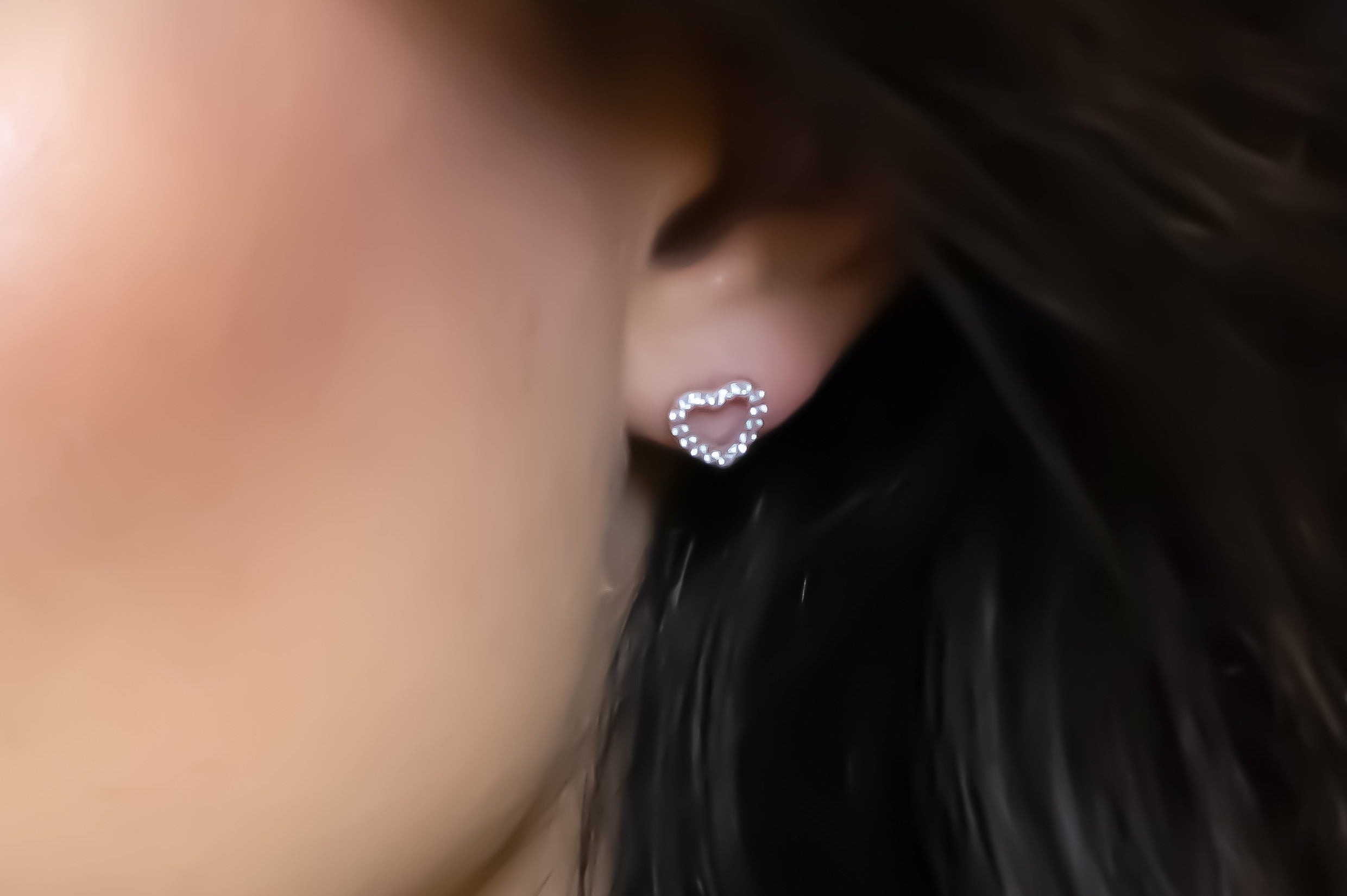 Oorbellen hartjes oorknoppen, gouden hartjes oorknoppen, rose gouden hartjes oorbellen, oorbellen open hartjes, zilveren harten oorstekers, 925 zilver oorbellen harten