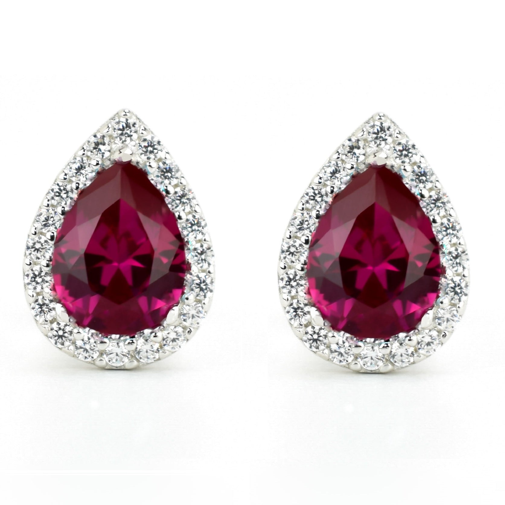 VerOna Rubin-Tropfenohrringe