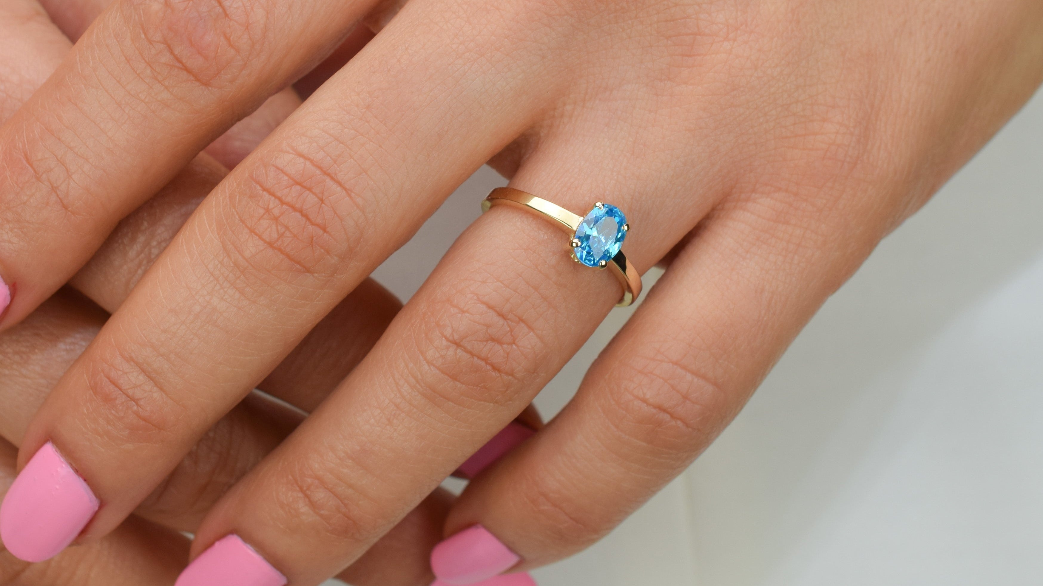 wedding ring, 14k natuurlijke steen ring, swarovski ring, 14k goud blauwe steen ring, birthstone ring,