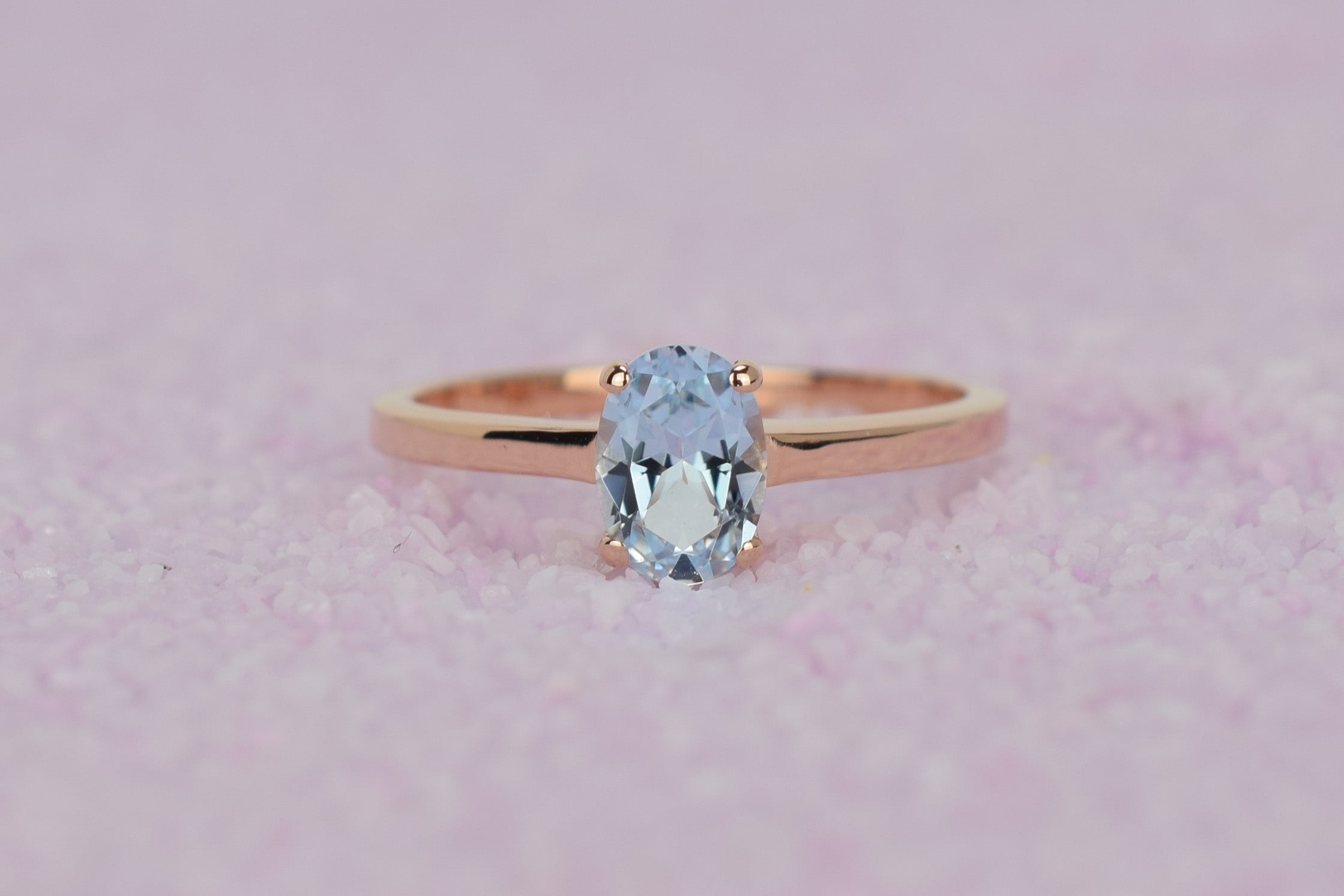 Natuurlijke topaas steen, 14 rose ring, gouden ring, swarovski ring, ovaalvormige ring, lichte topaas ring