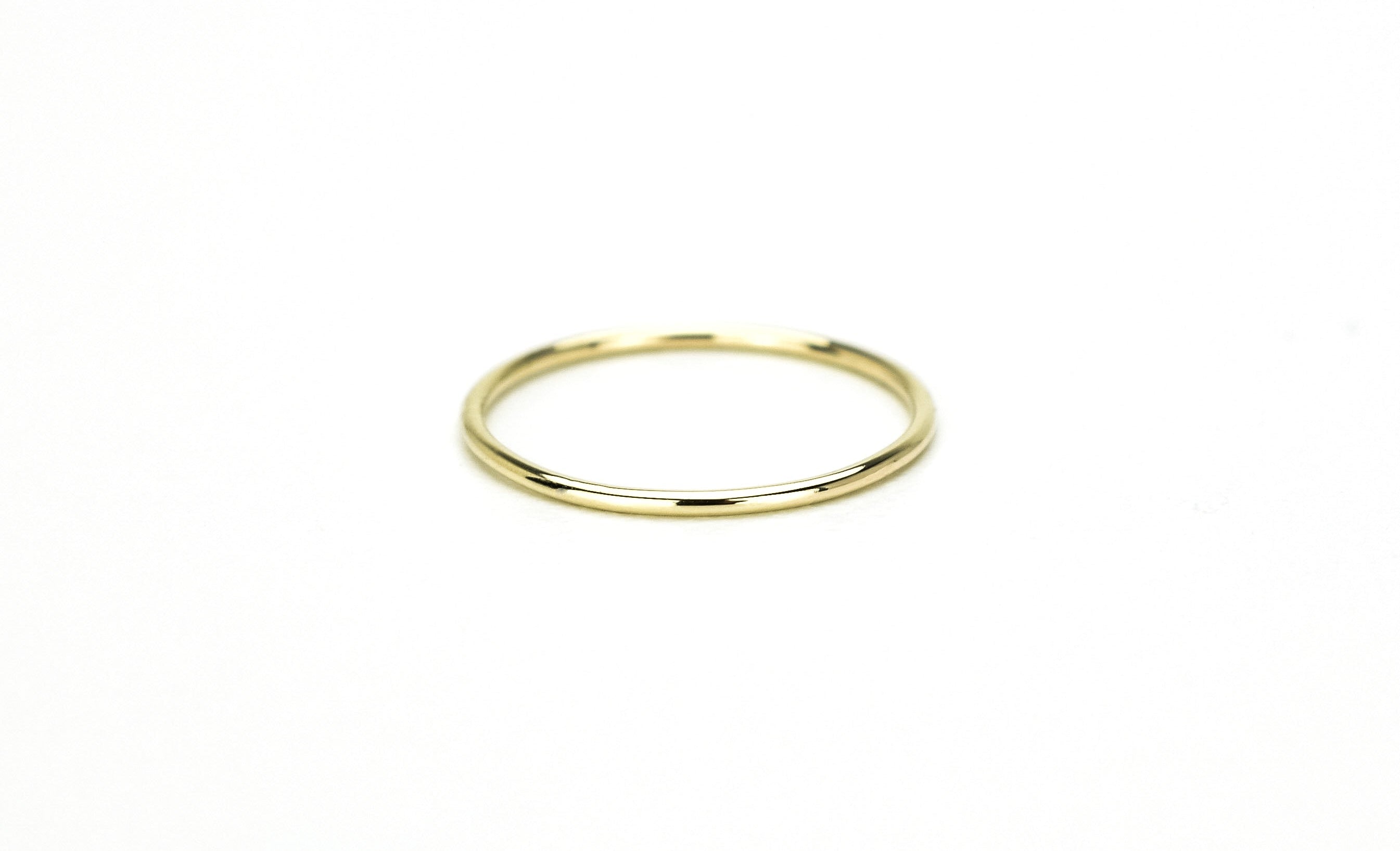 Aanschuifring, ronde ring, 14k gouden ring, subtiele ring, 14k ring, 585 gouden ring, gepolijste ring