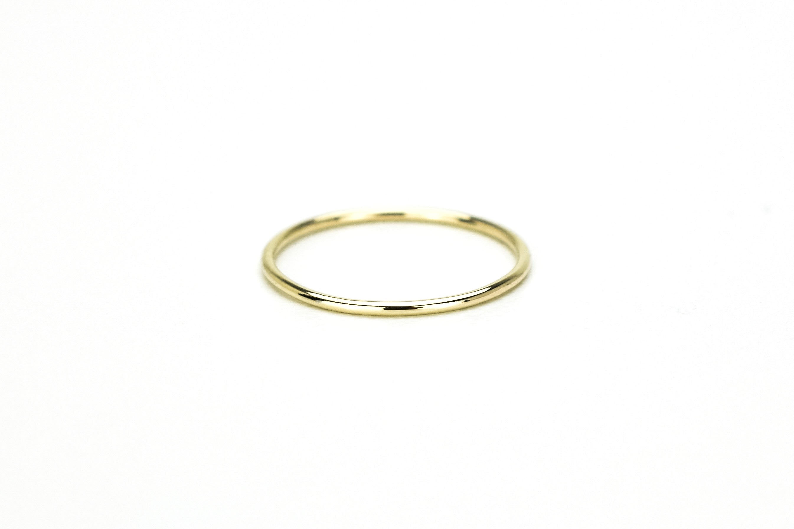 Aanschuifring, ronde ring, 14k gouden ring, subtiele ring, 14k ring, 585 gouden ring, gepolijste ring
