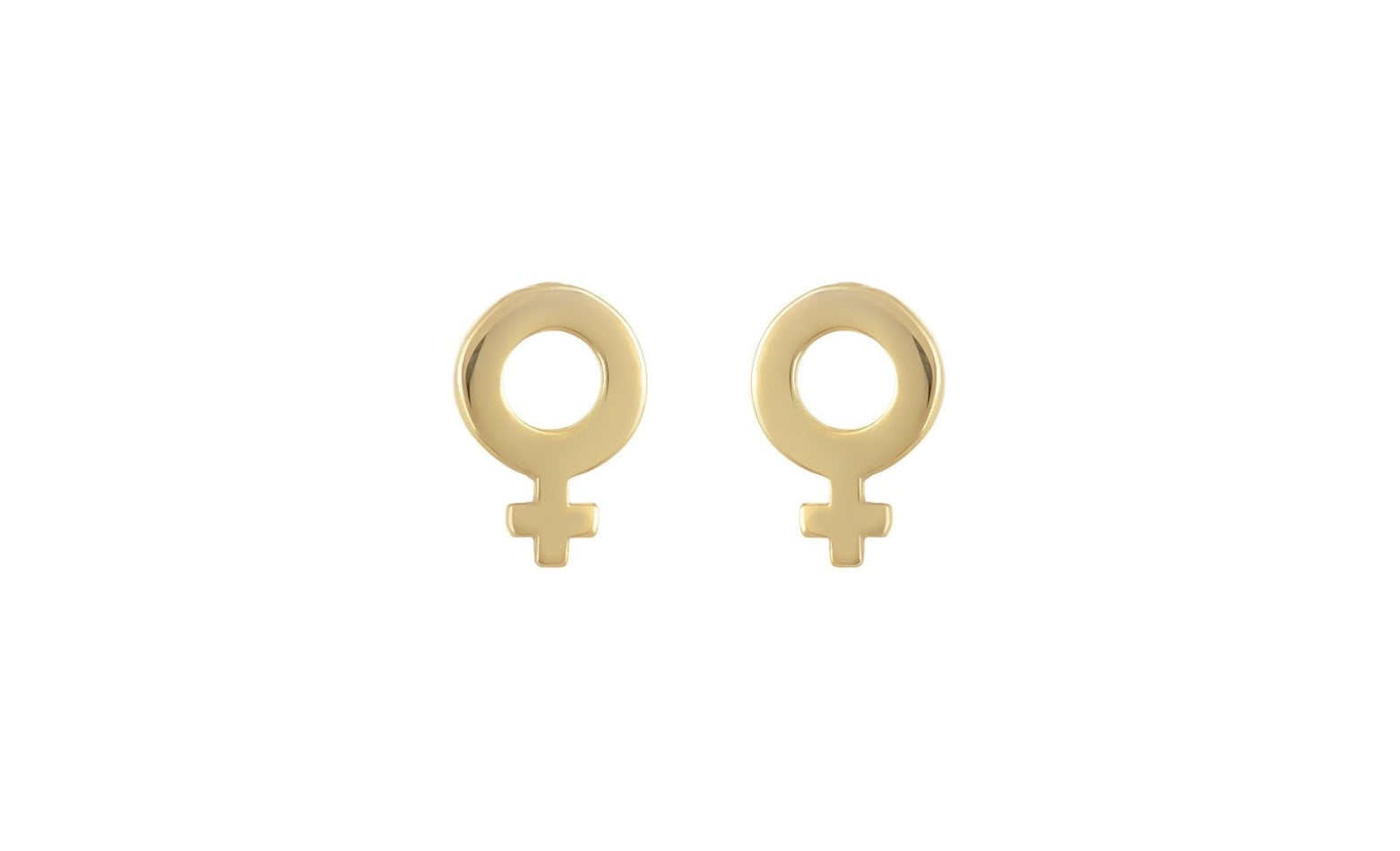 gouden oorknoppen venus, dames oorbellen goud, 14 karaat oorbellen vrouwenteken, vrouwenteken gouden oorbellen, vrouwenteken gouden oorbellen