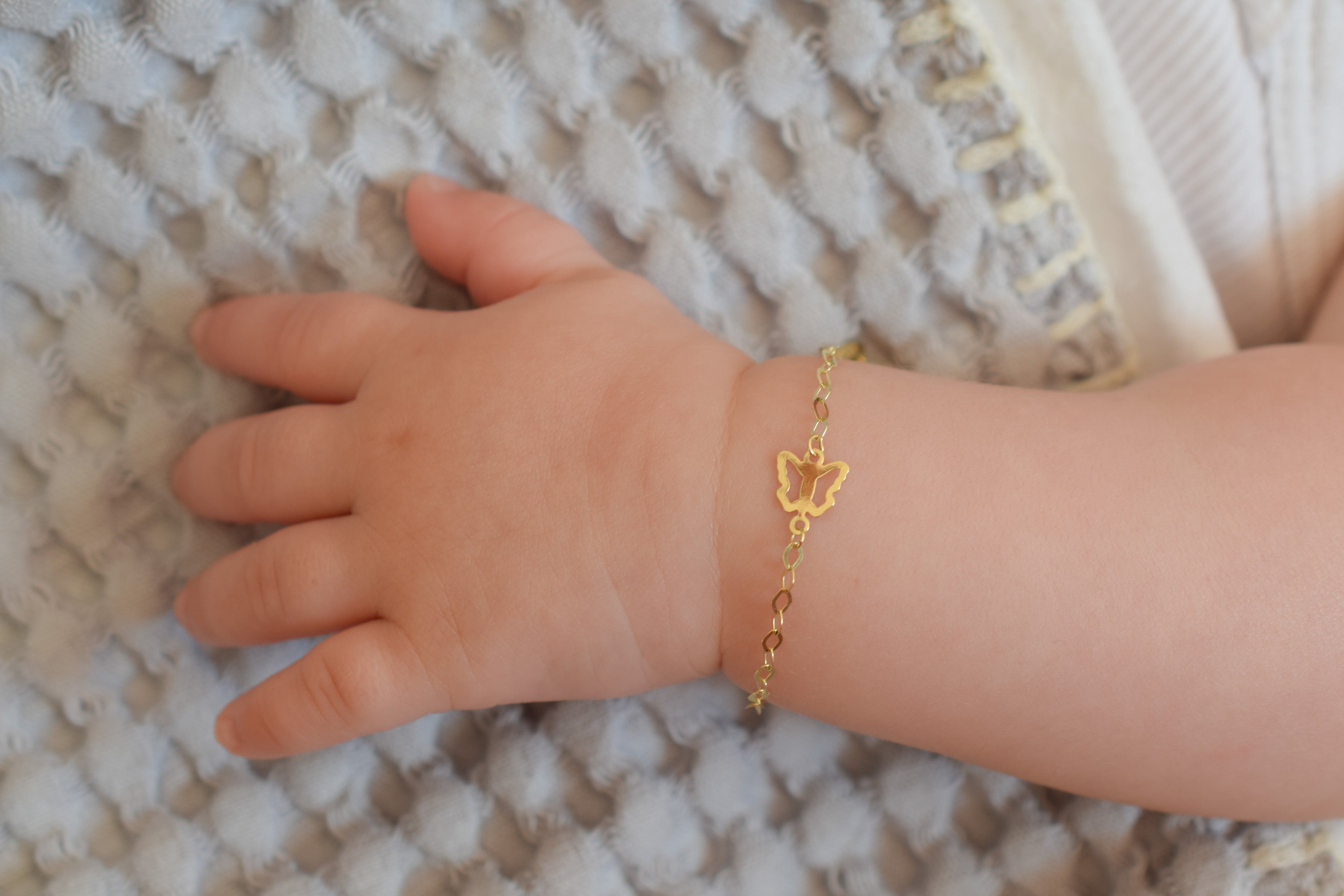 Gespierd mythologie straffen BeMy Gold 14k Vlinder Baby/Kinder Armband
